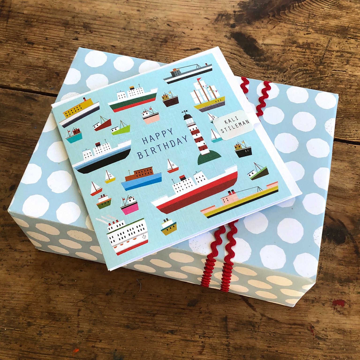 NM01 boats happy birthday card