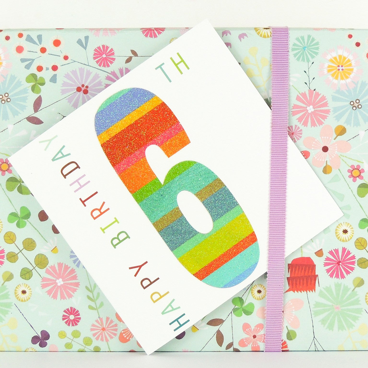 NO06 sparkly number six card