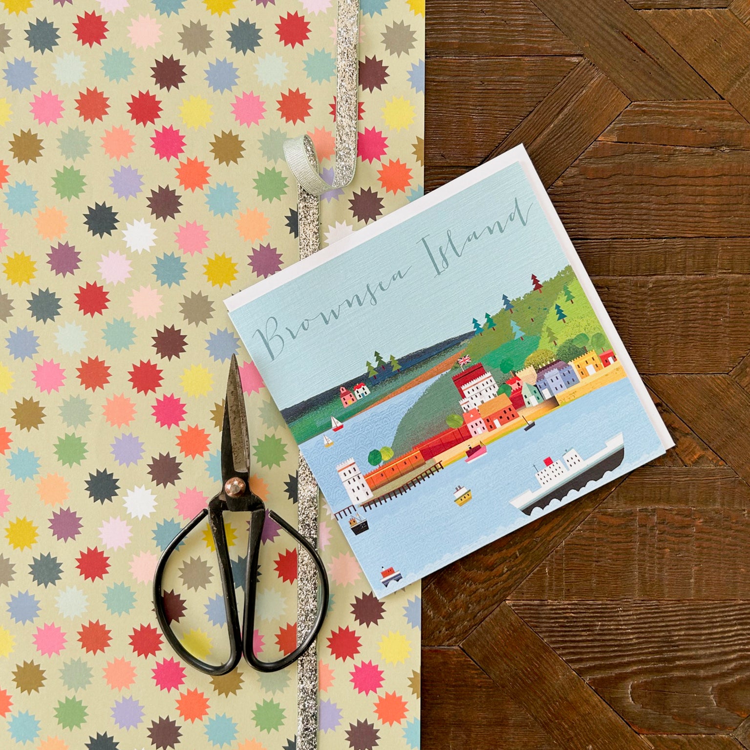 NT01 brownsea island greetings card