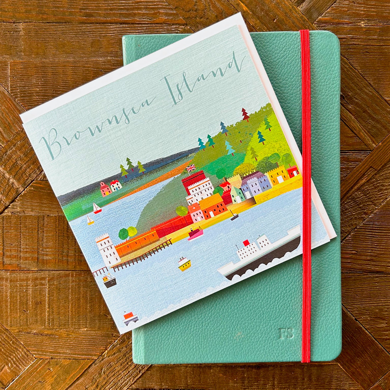 NT01 brownsea island greetings card