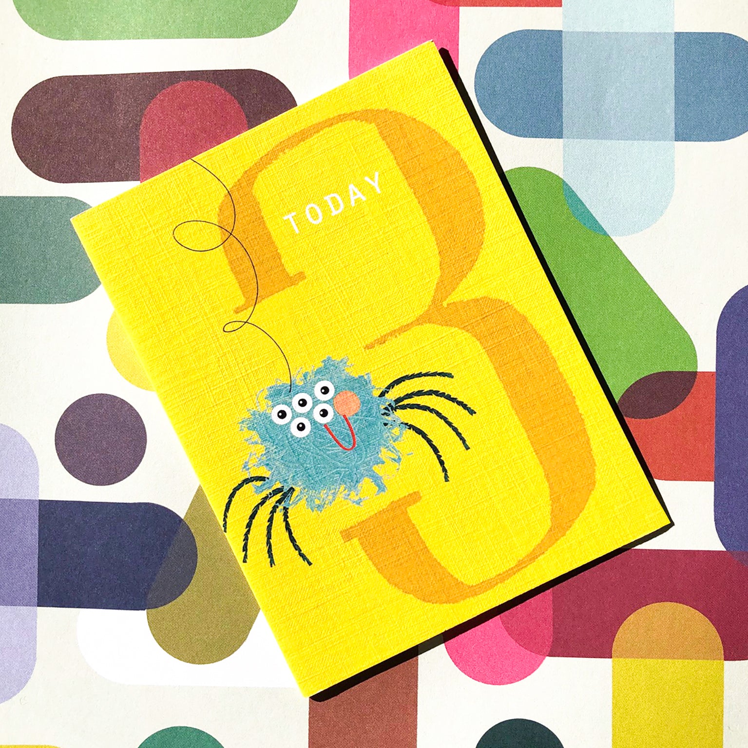 NTW03 mini speedy spider 3rd birthday card