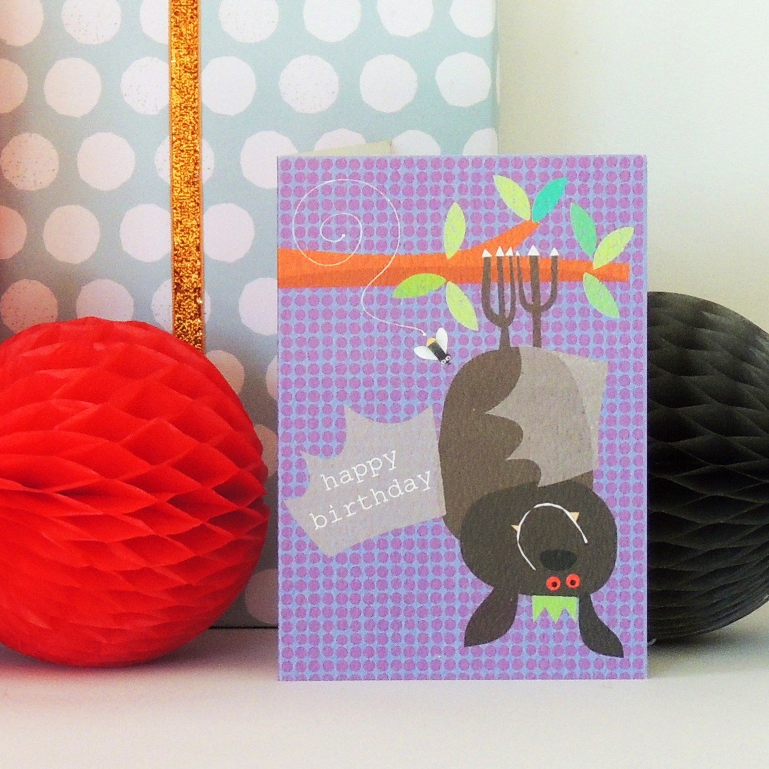 OS18 bat happy birthday card