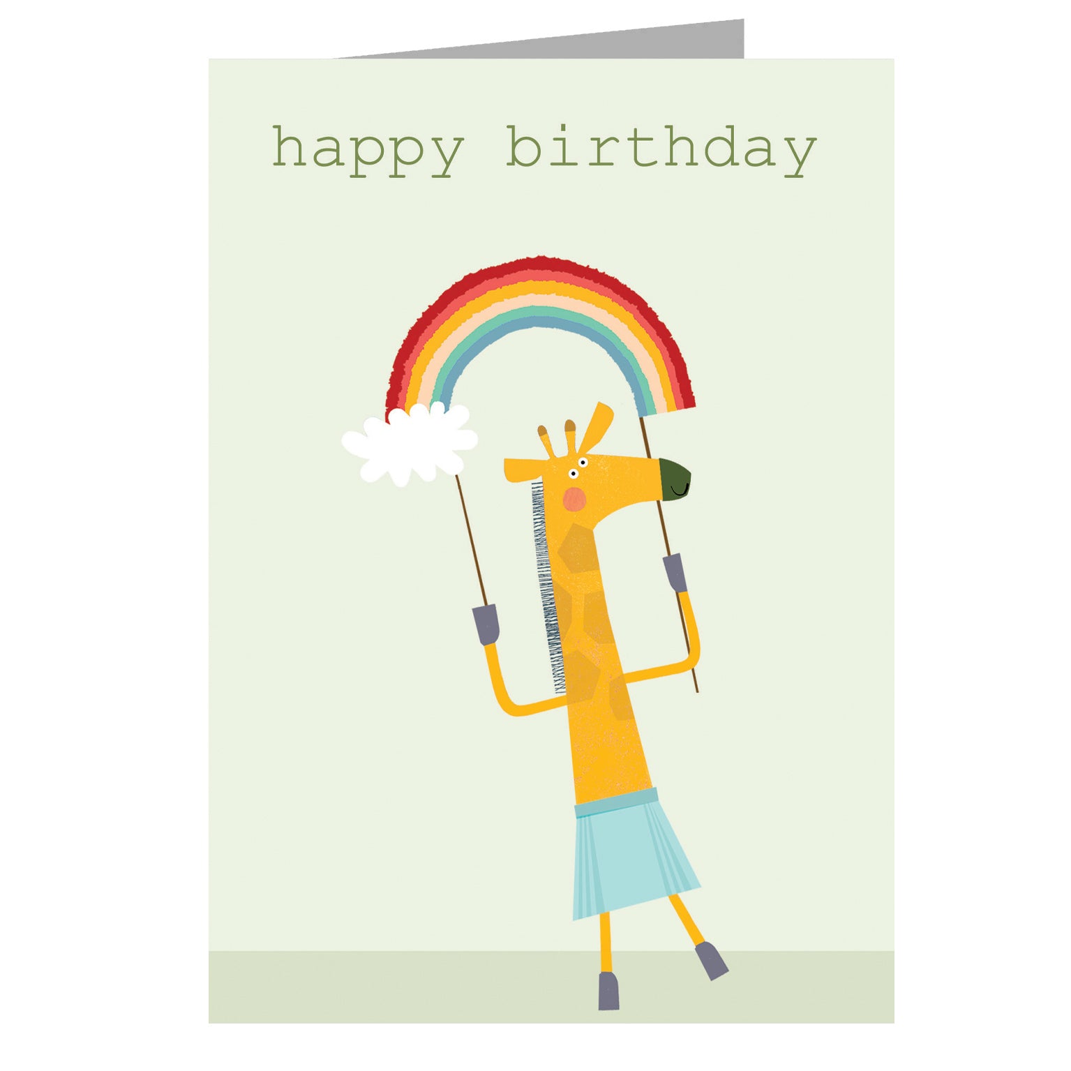 PA02 giraffe happy birthday card