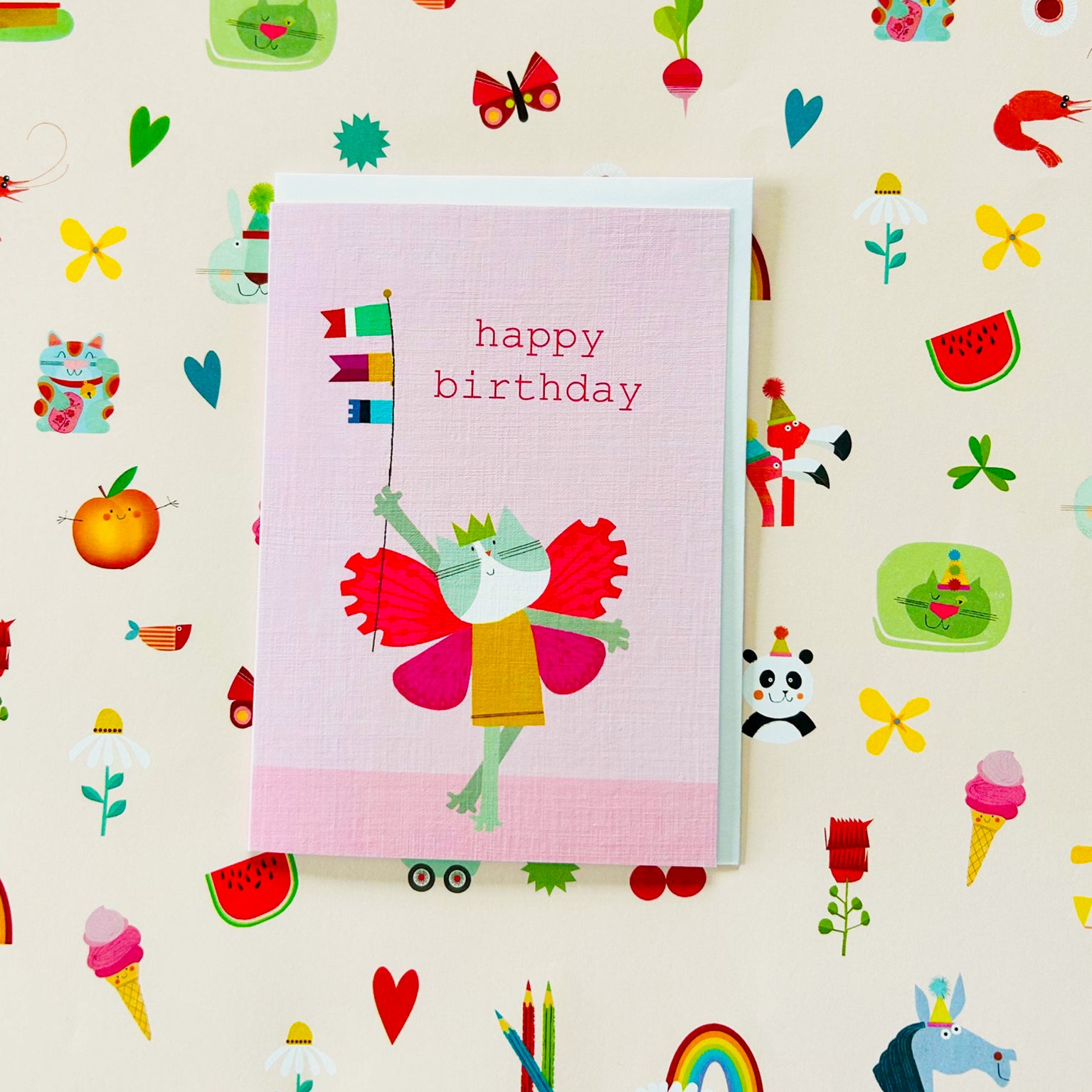 PA04 cat happy birthday card