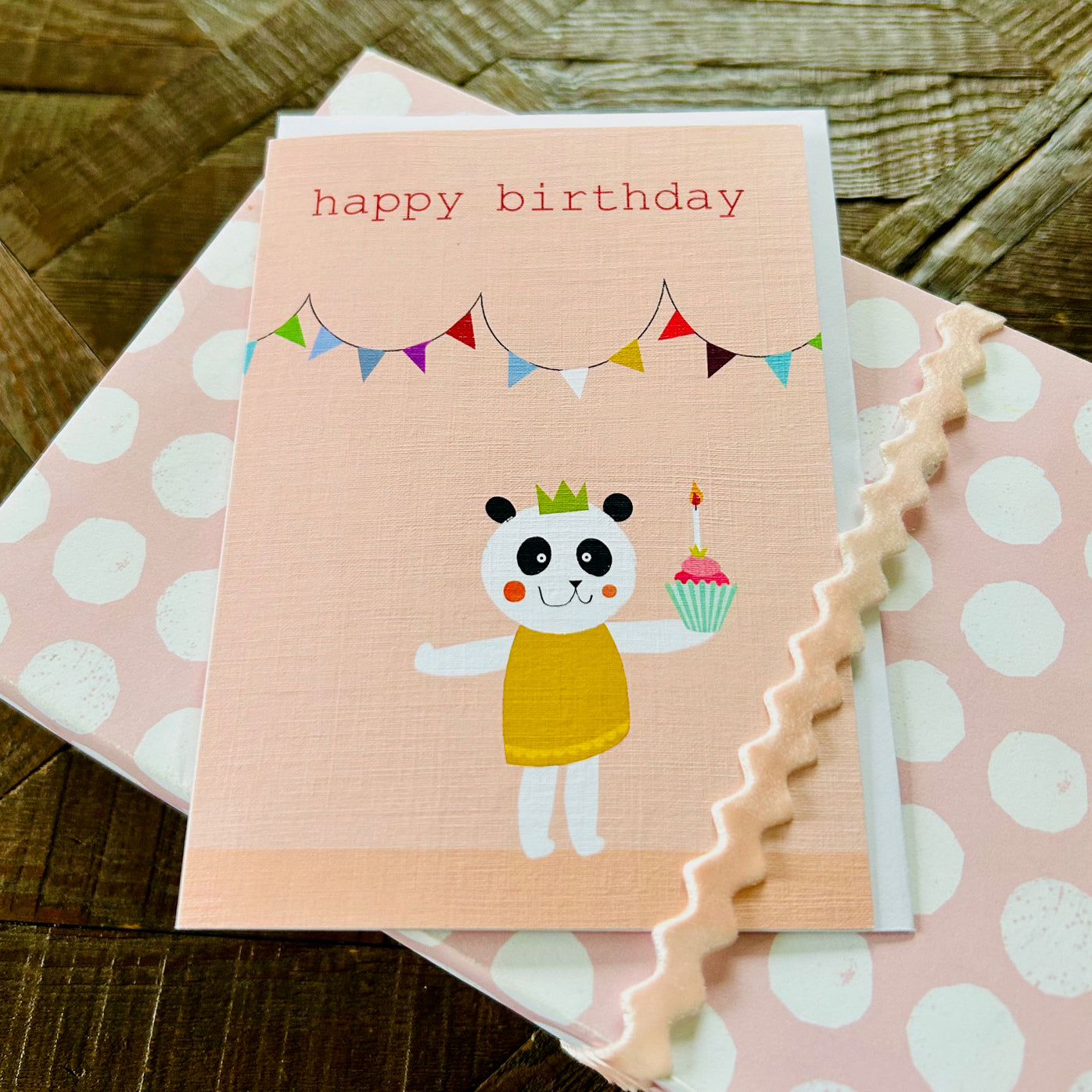 PA07 panda happy birthday card