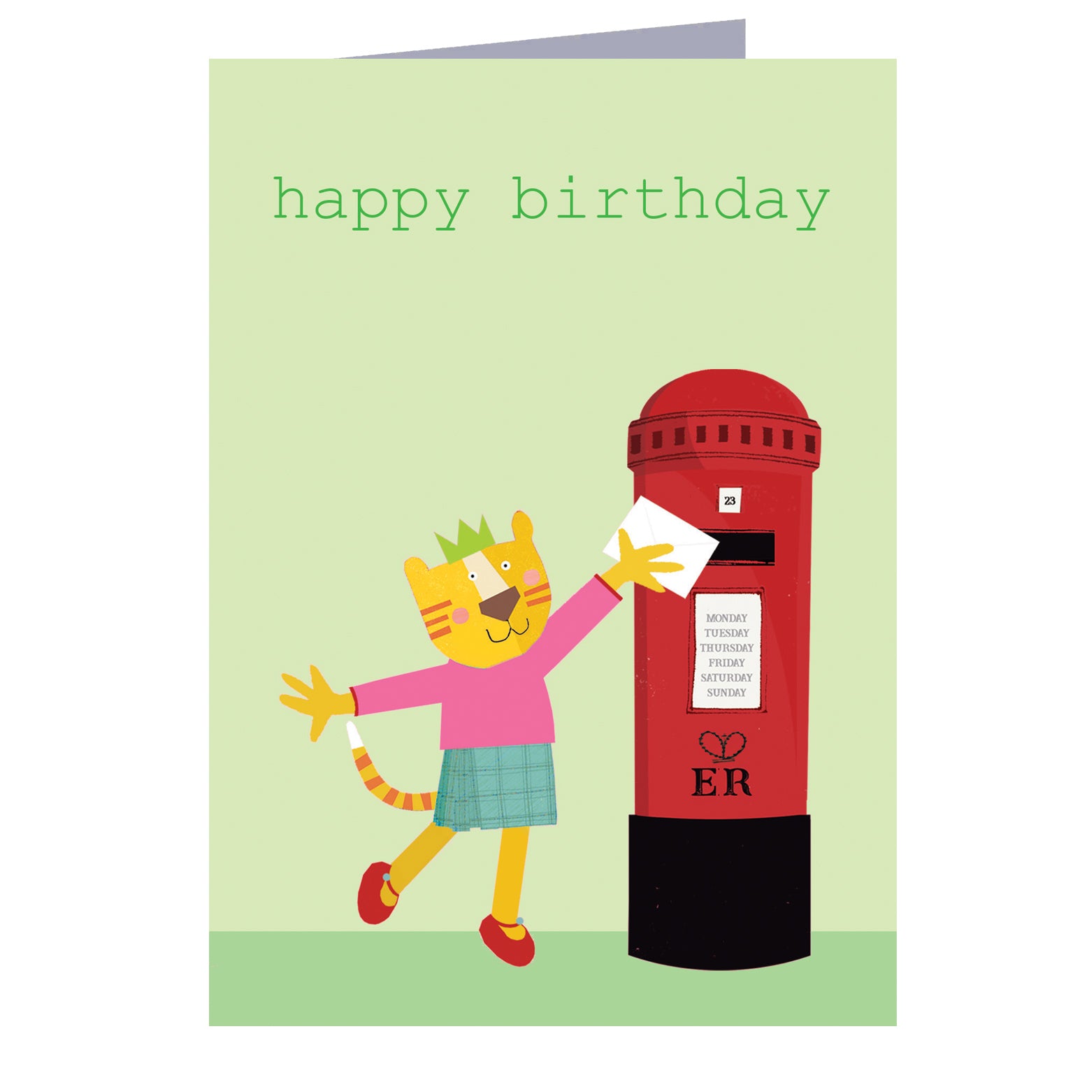 PA09 tiger happy birthday card