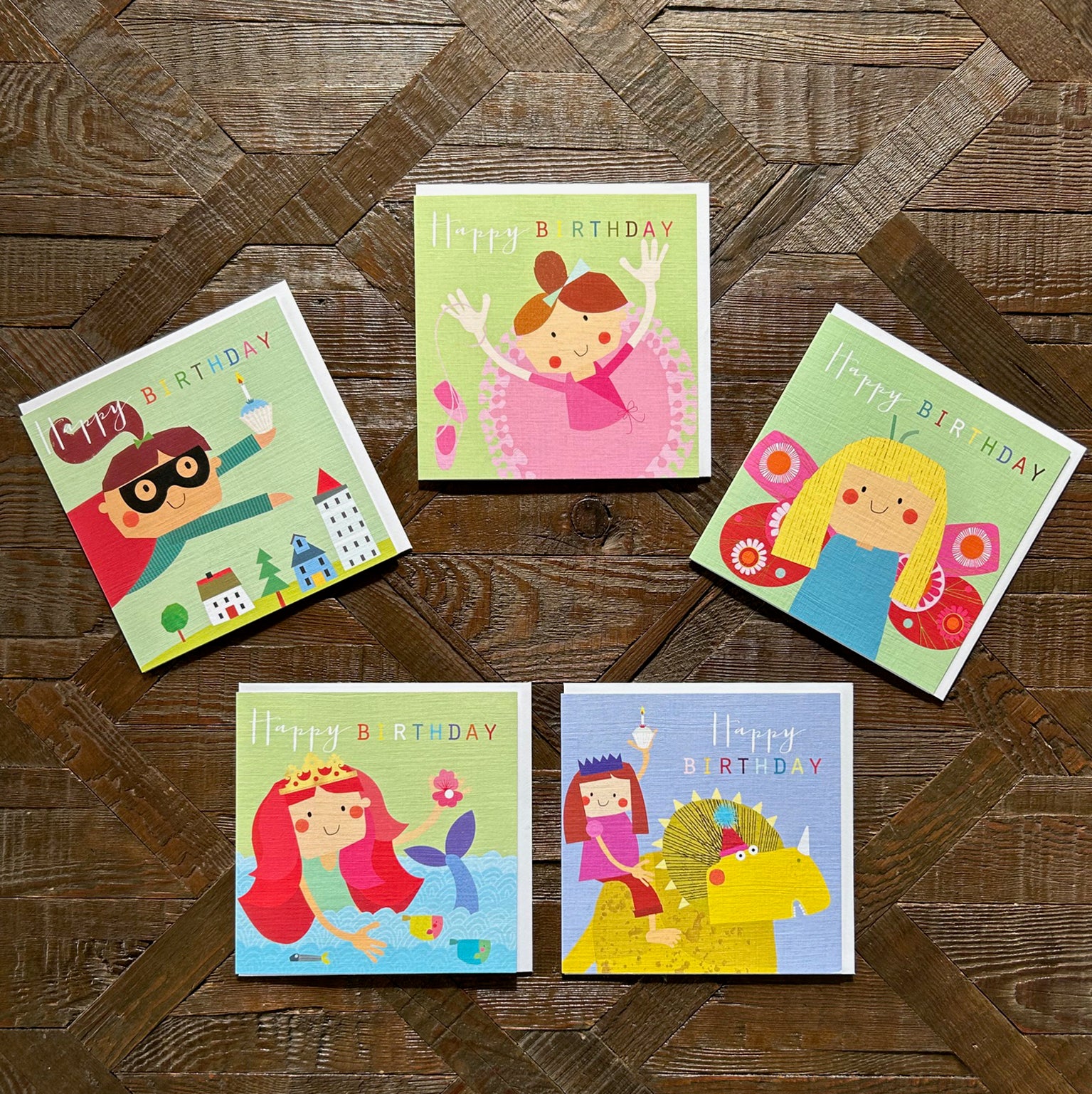 AM01 girly birthday card pack