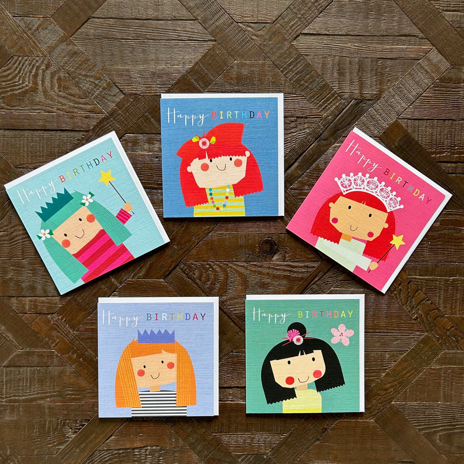 PK14 mixed girly birthday cards