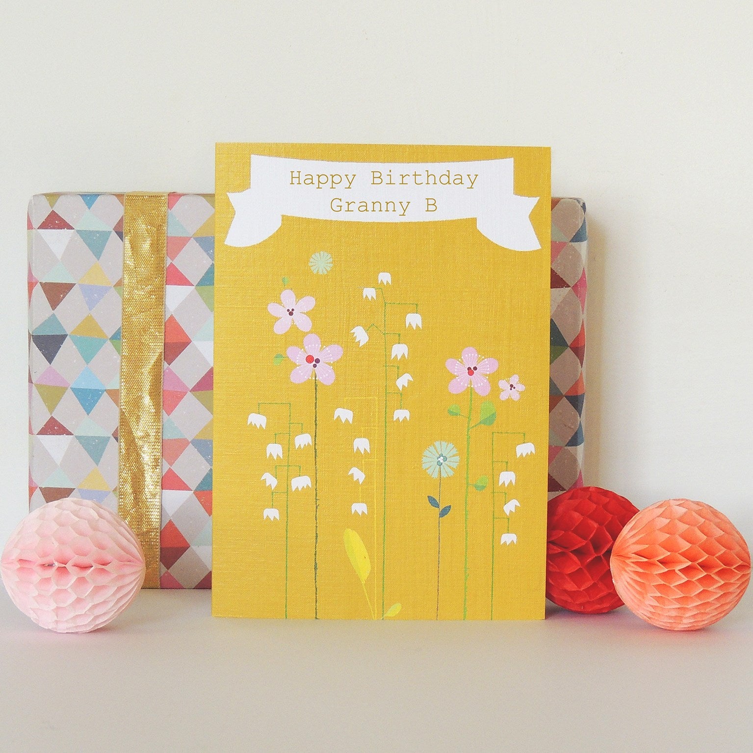 PFL05 personalised lily of the valley card