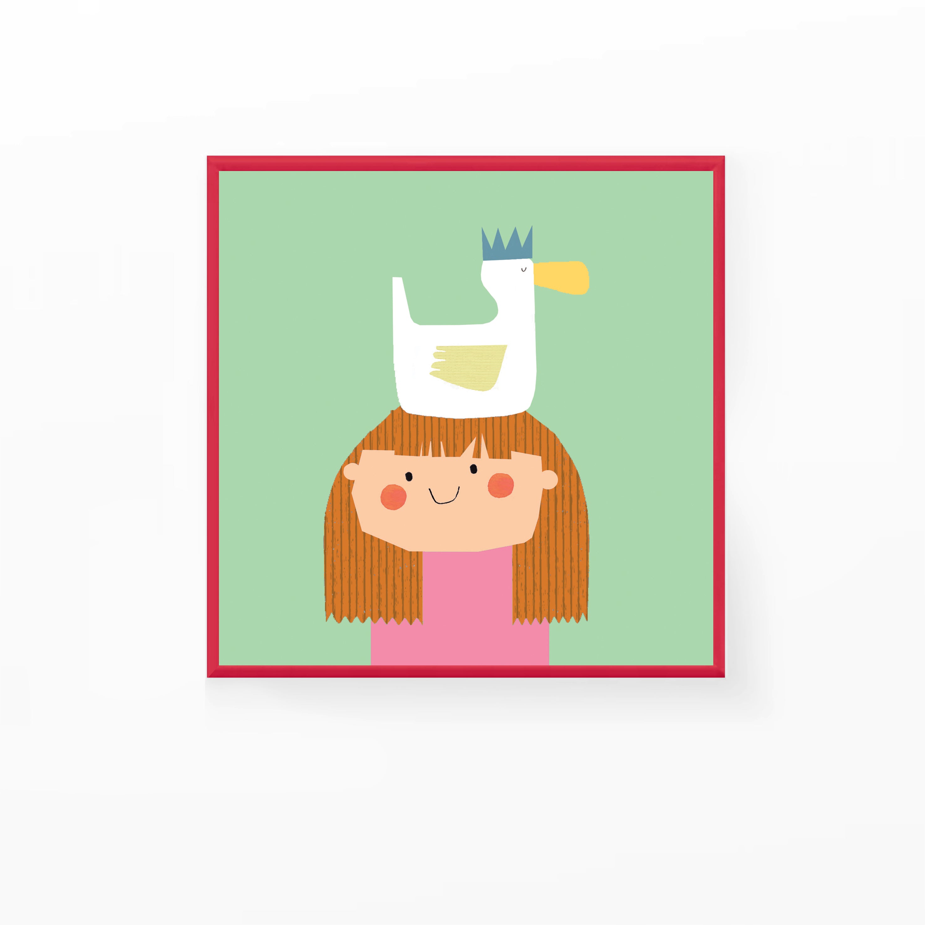 PT24  Girl with Duck Art Print