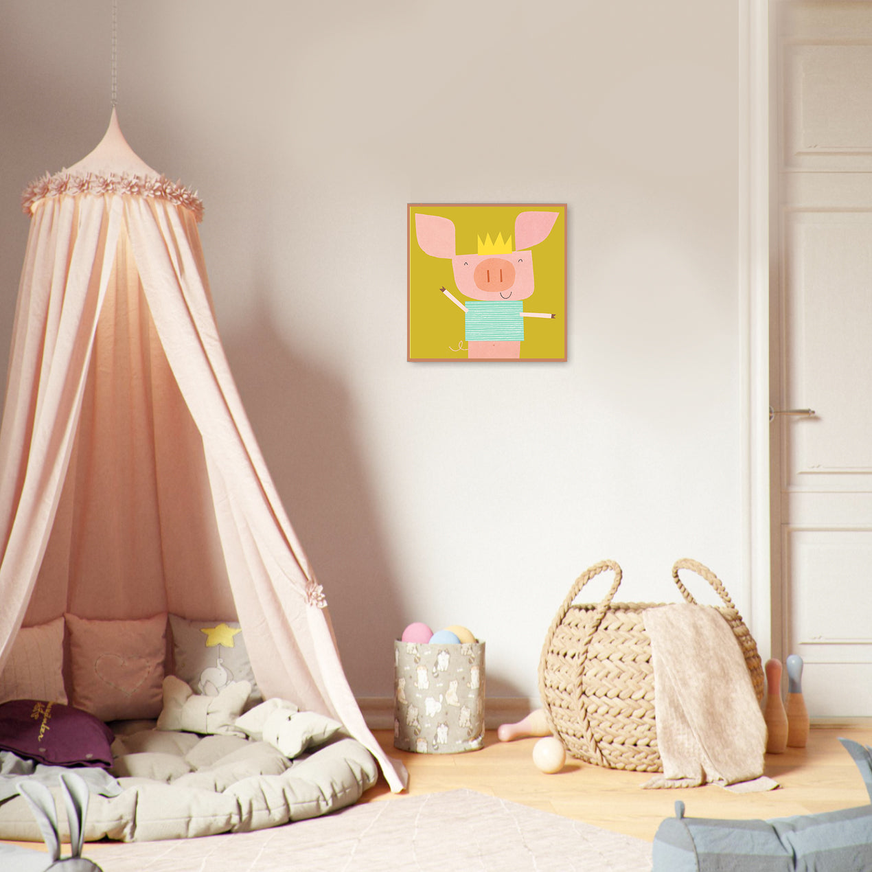 PT29 Happy Piglet Art Print