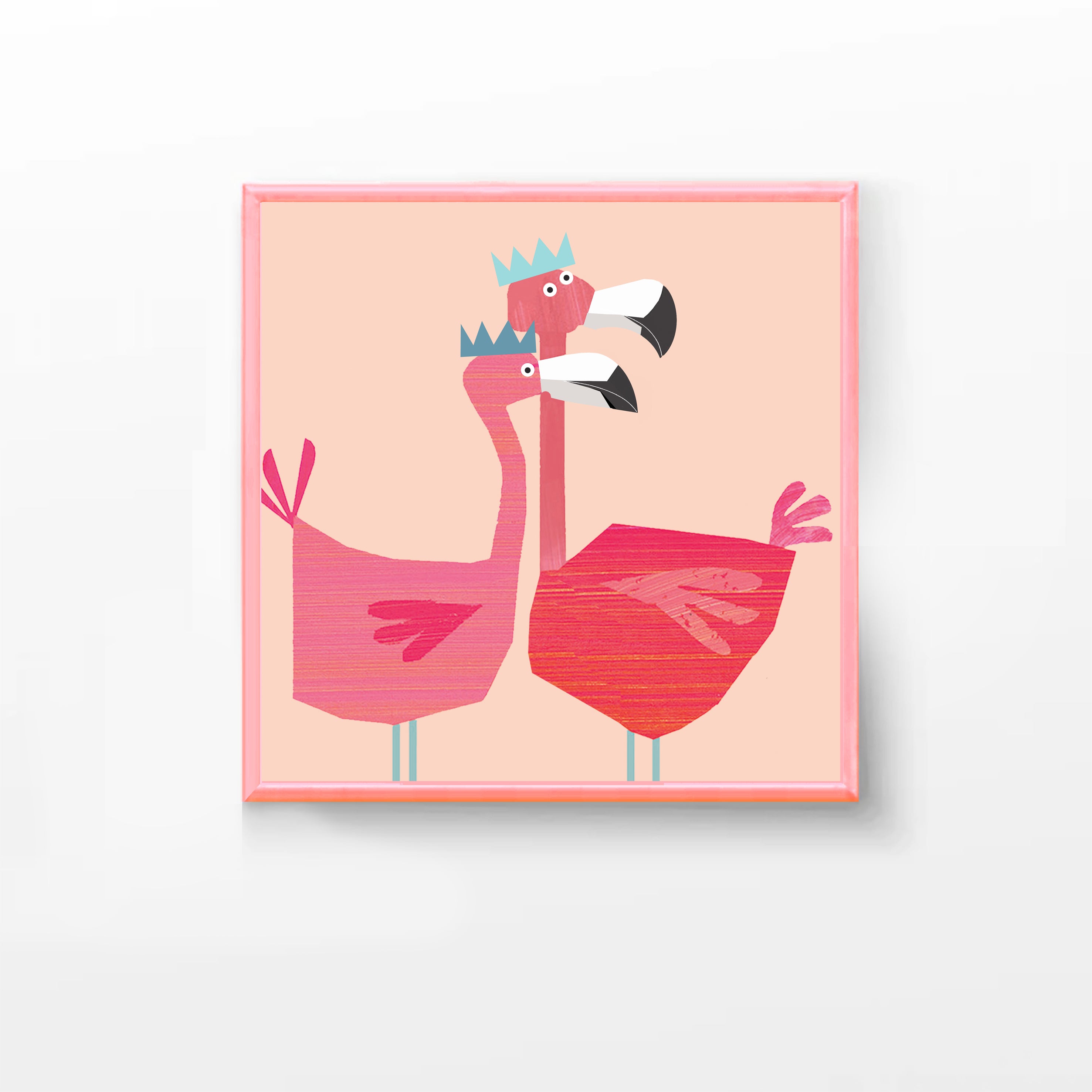 PT37 Pink Flamingos Art Print