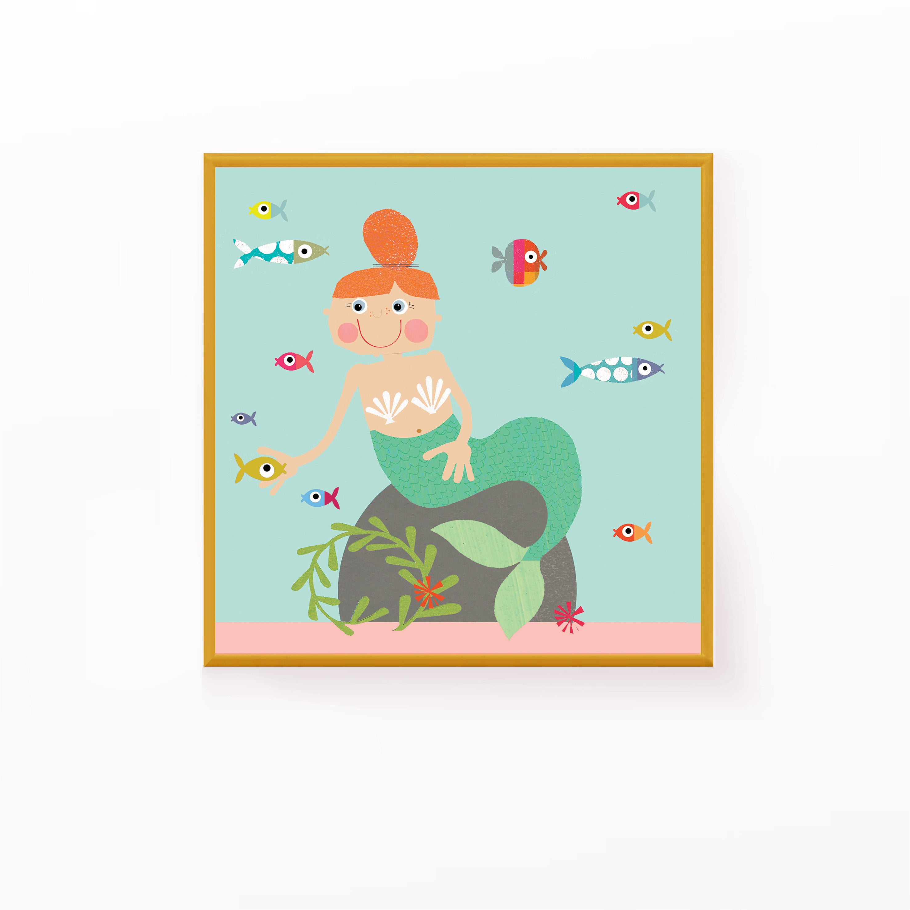 PT66 Mermaid & Fish Underwater Art Print