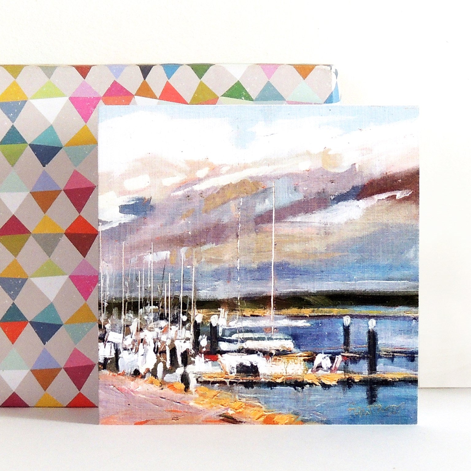 SF01 boats greetings card