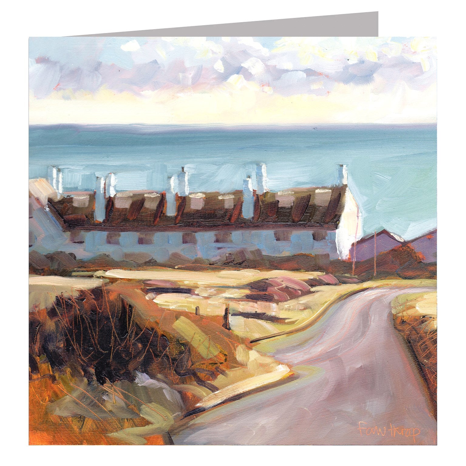 SF03 coast guard cottages, Dorset greetings card