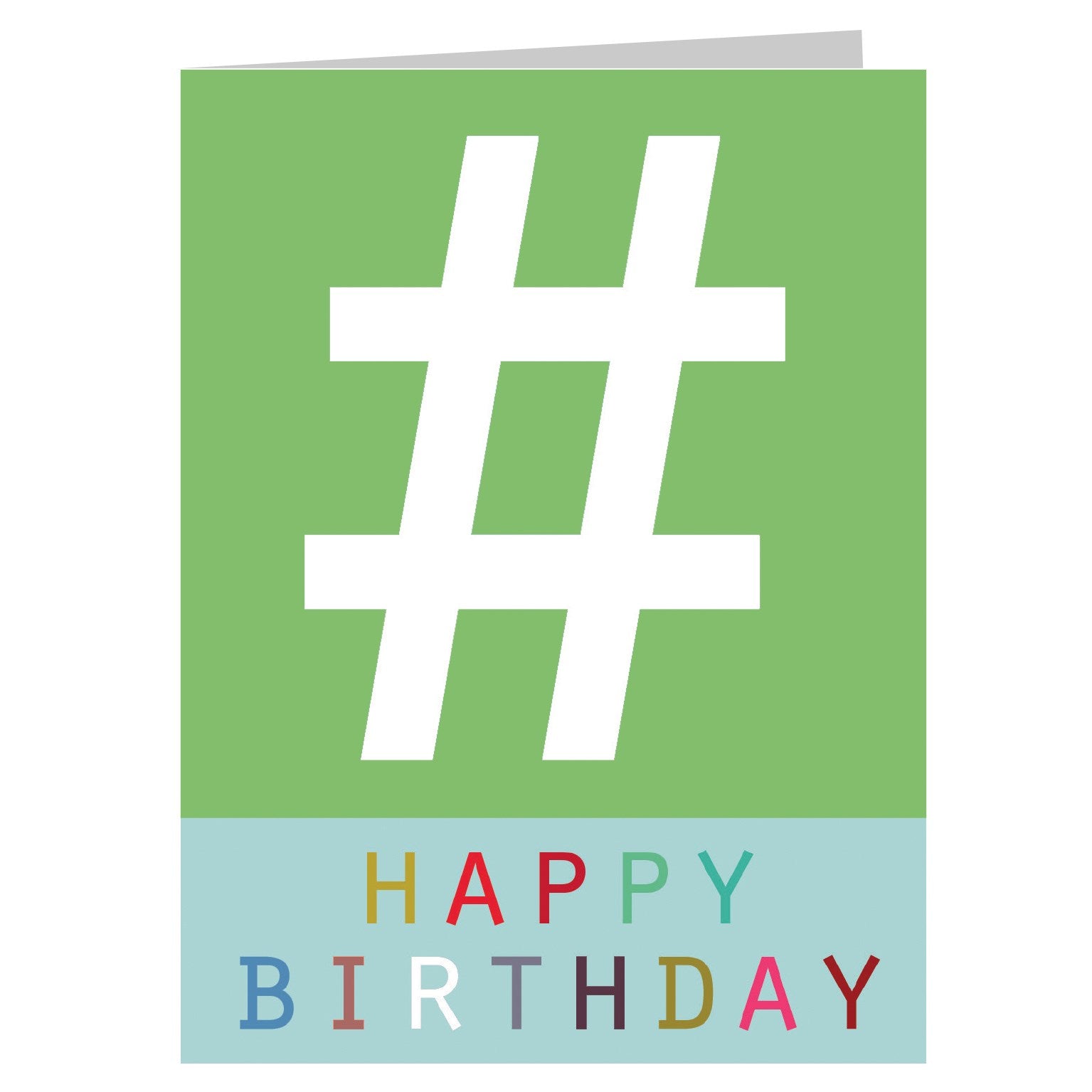 STW01 mini hashtag happy birthday card
