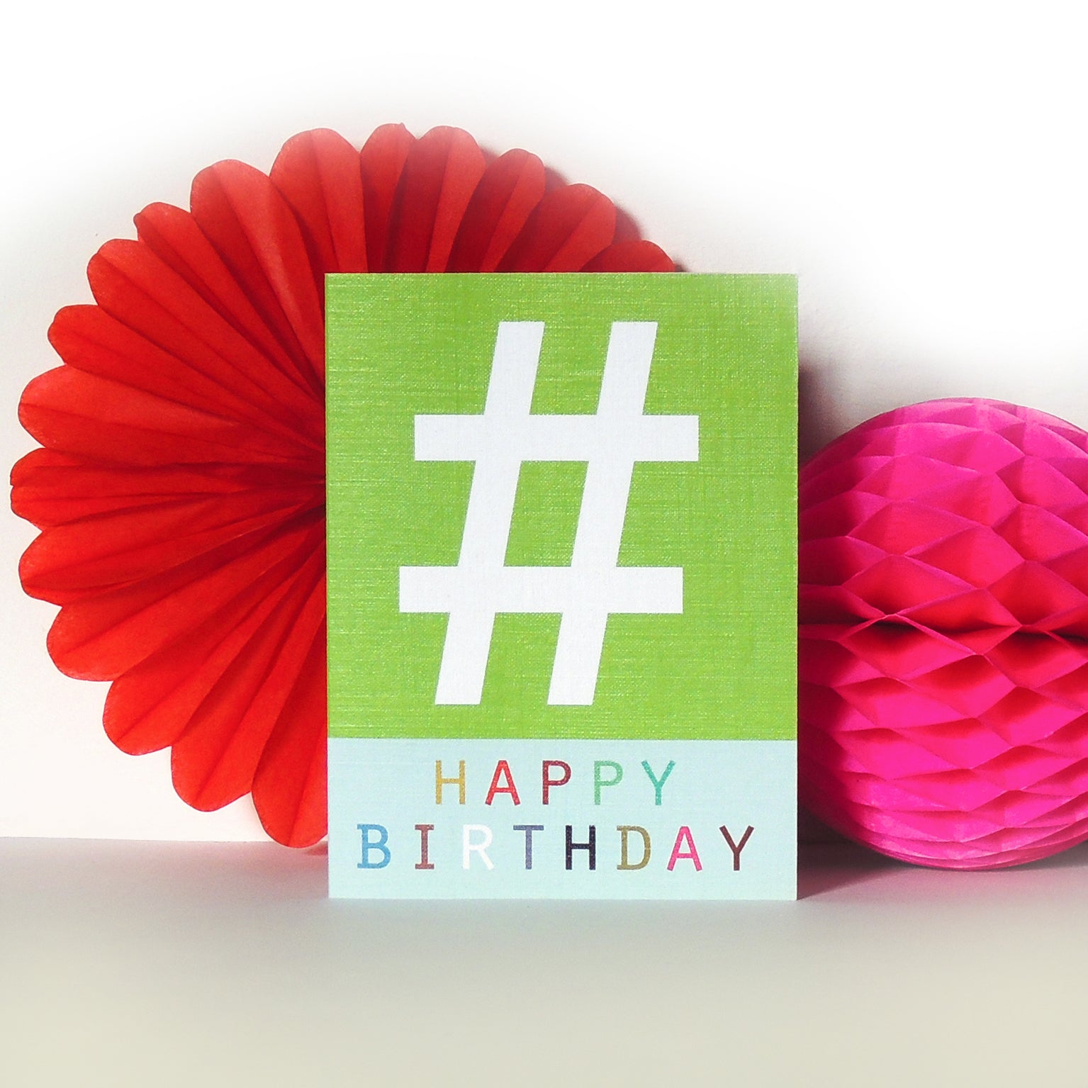 STW01 mini hashtag happy birthday card