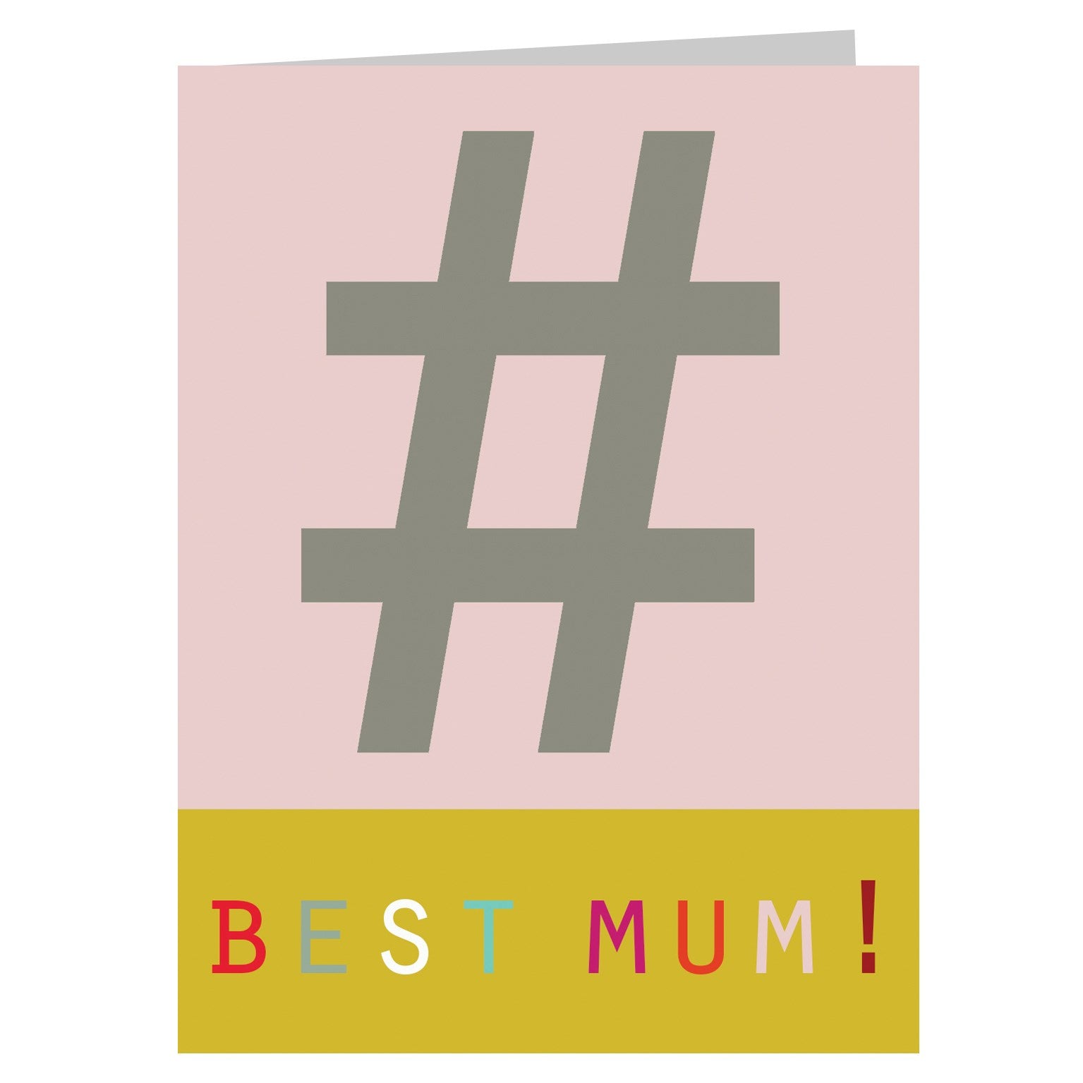 STW05 mini hashtag best mum! card