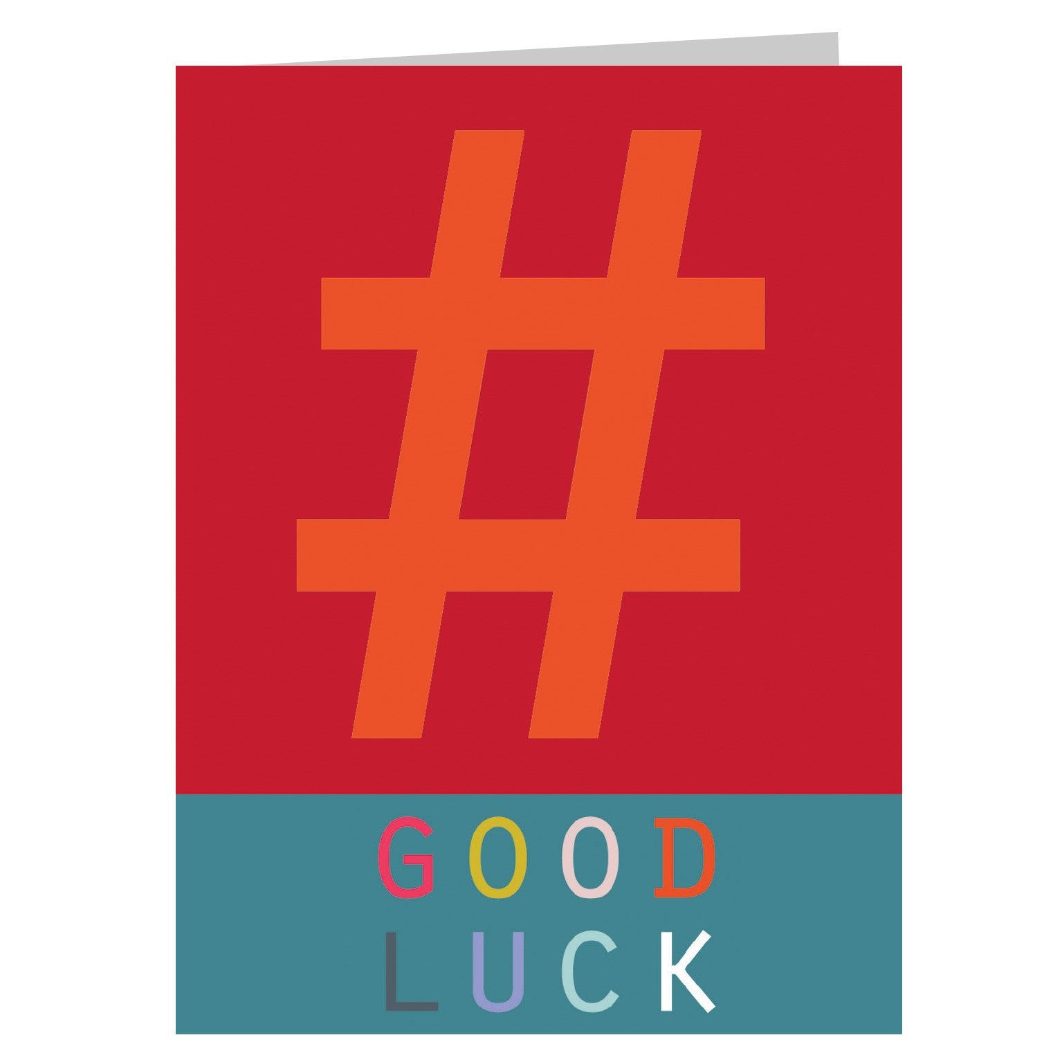 STW08 mini hashtag good luck card