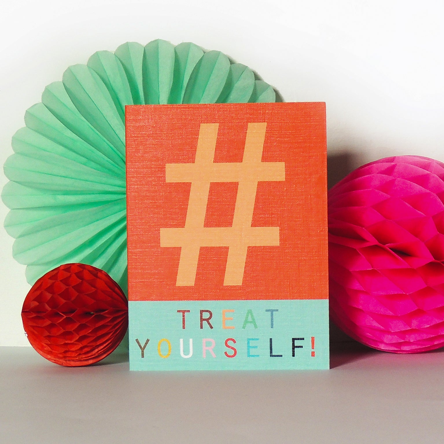 STW09 mini hashtag treat yourself! card