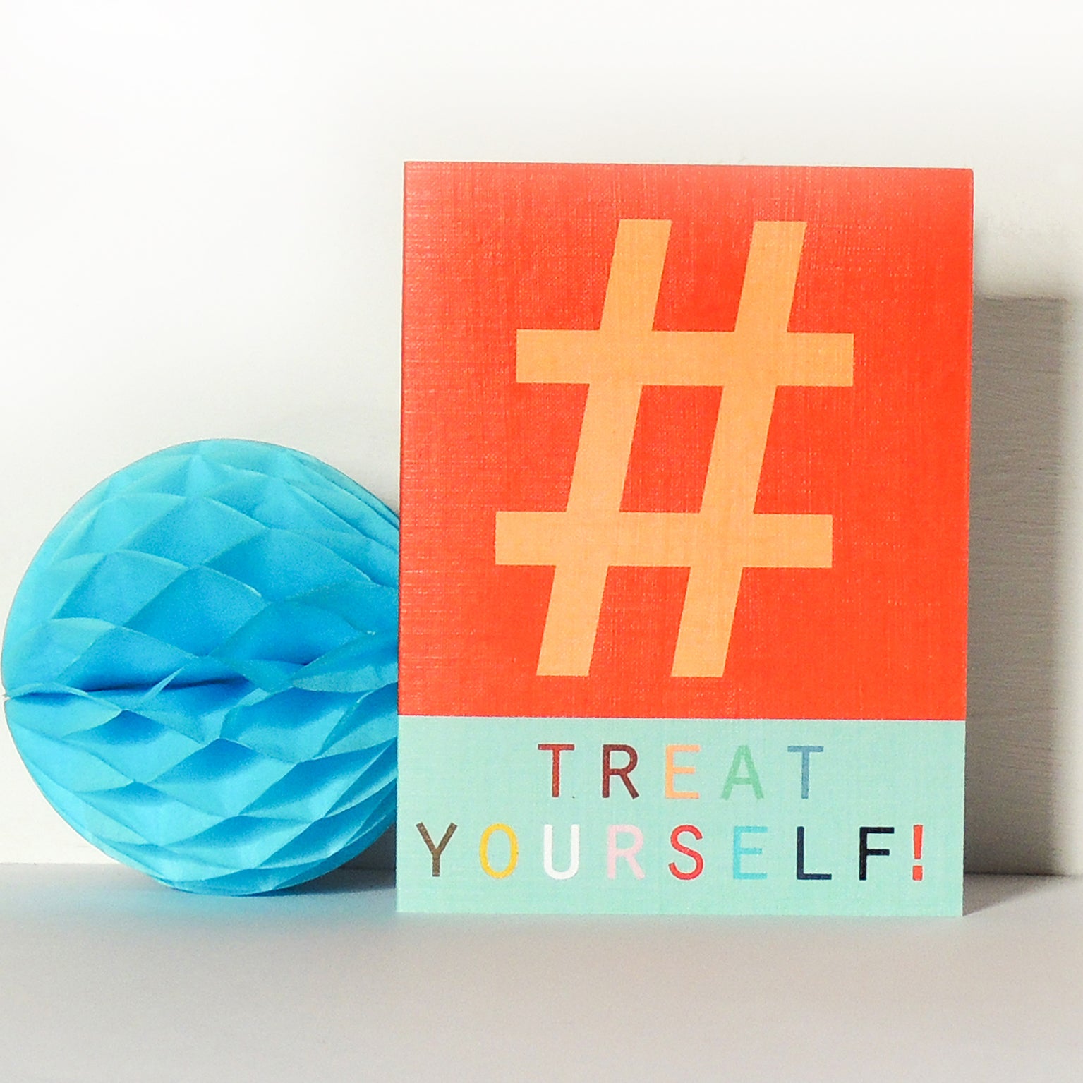 STW09 mini hashtag treat yourself! card
