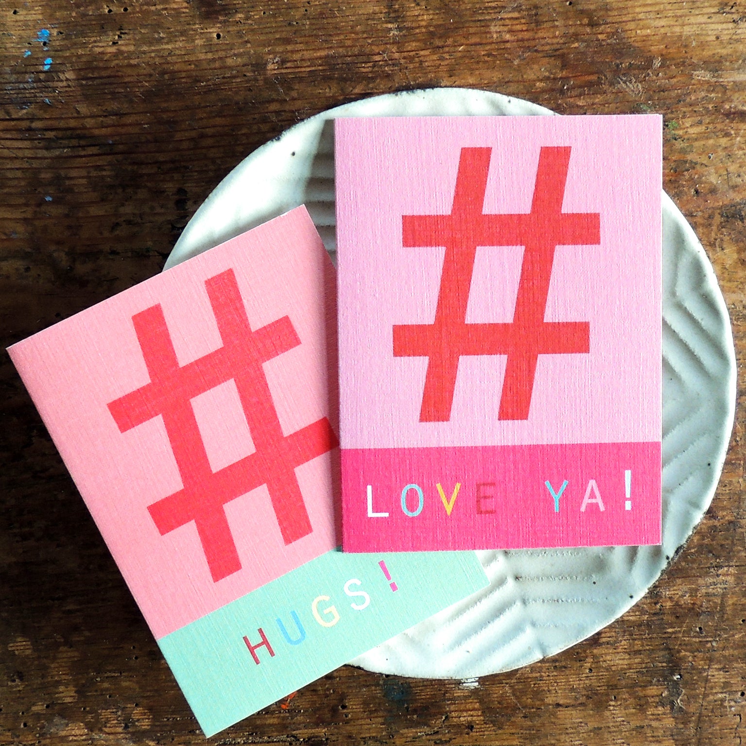 STW14 mini hashtag love ya! card