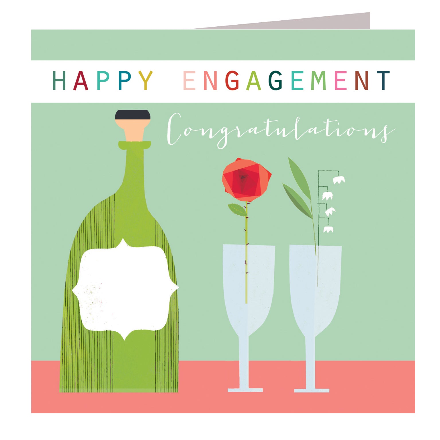 TC11 happy engagement greetings card