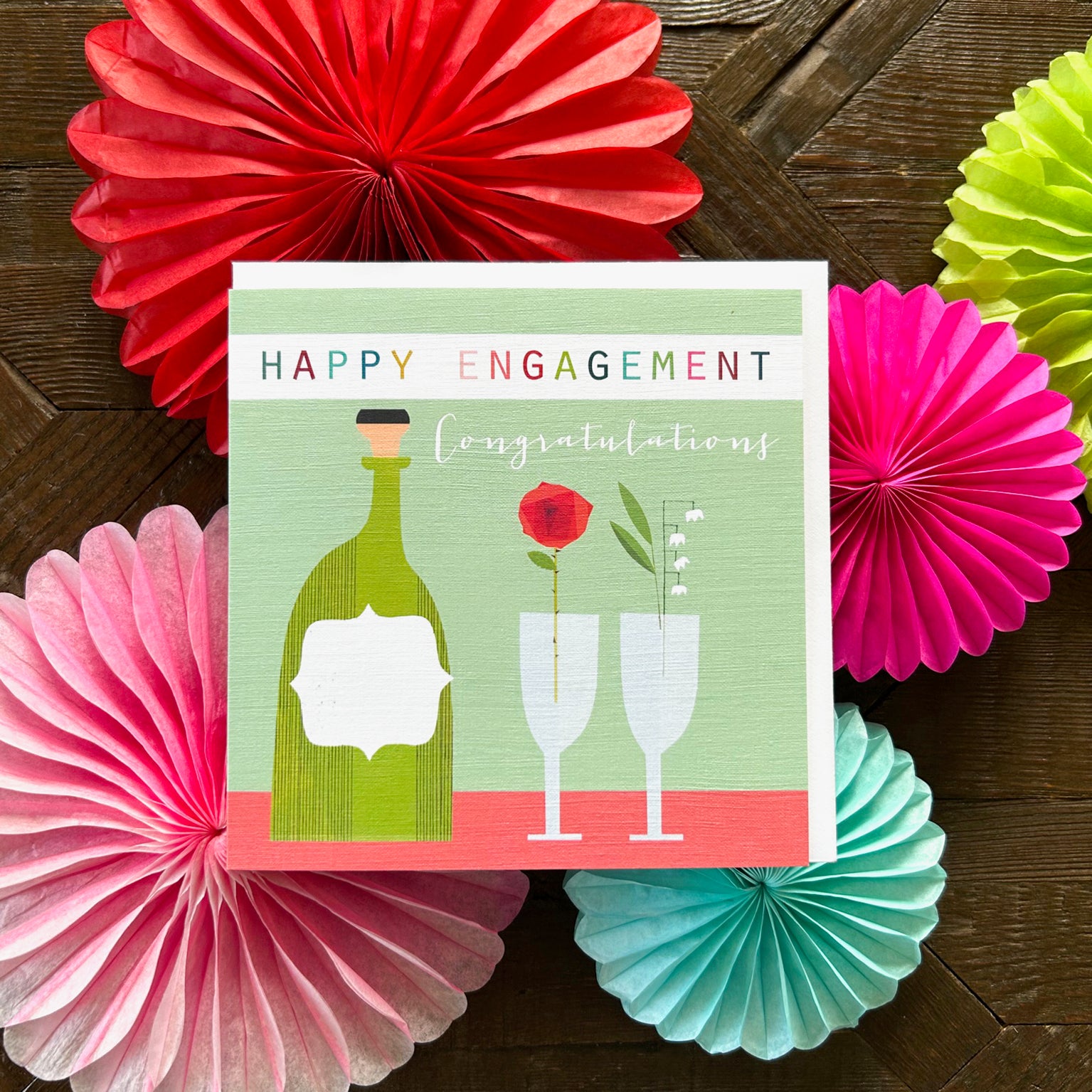 TC11 happy engagement greetings card