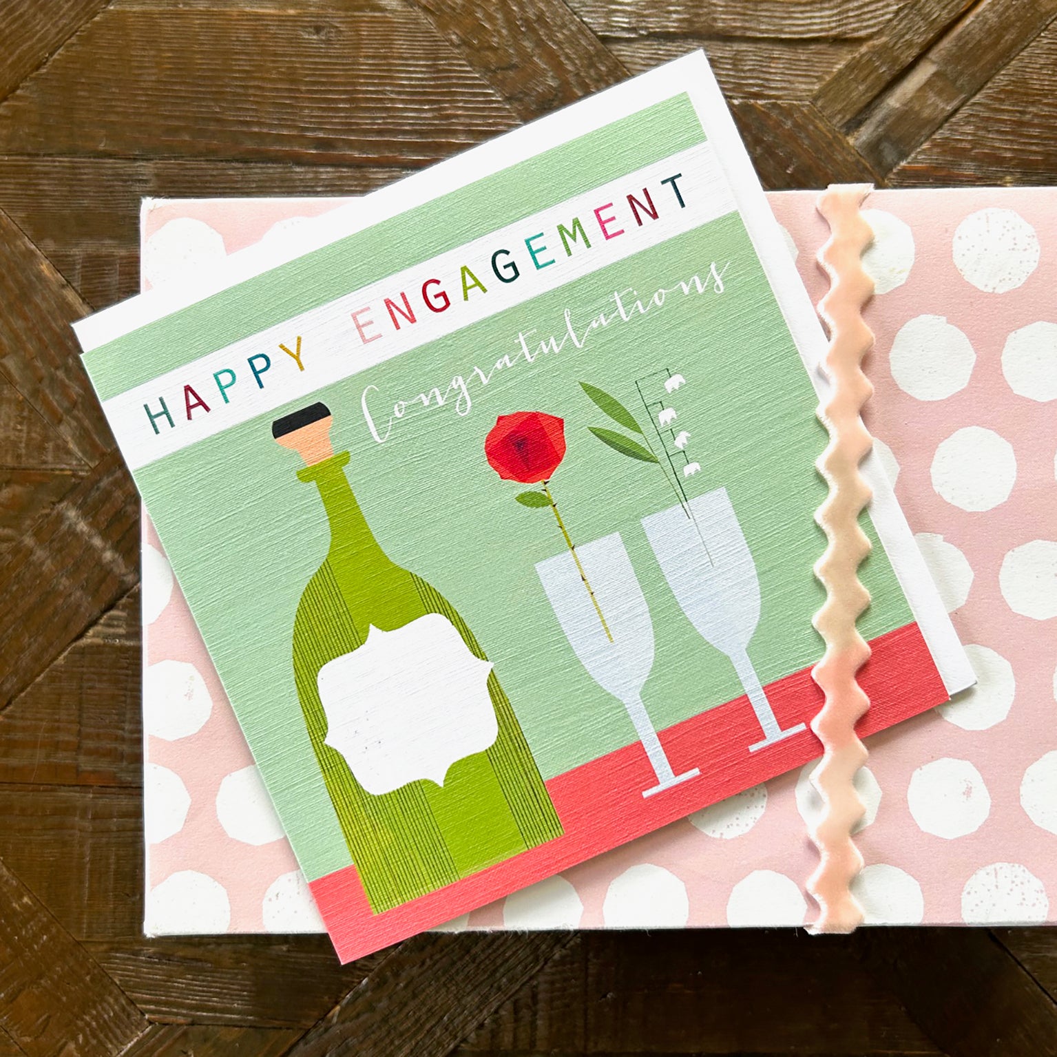 TC11 happy engagement greetings card