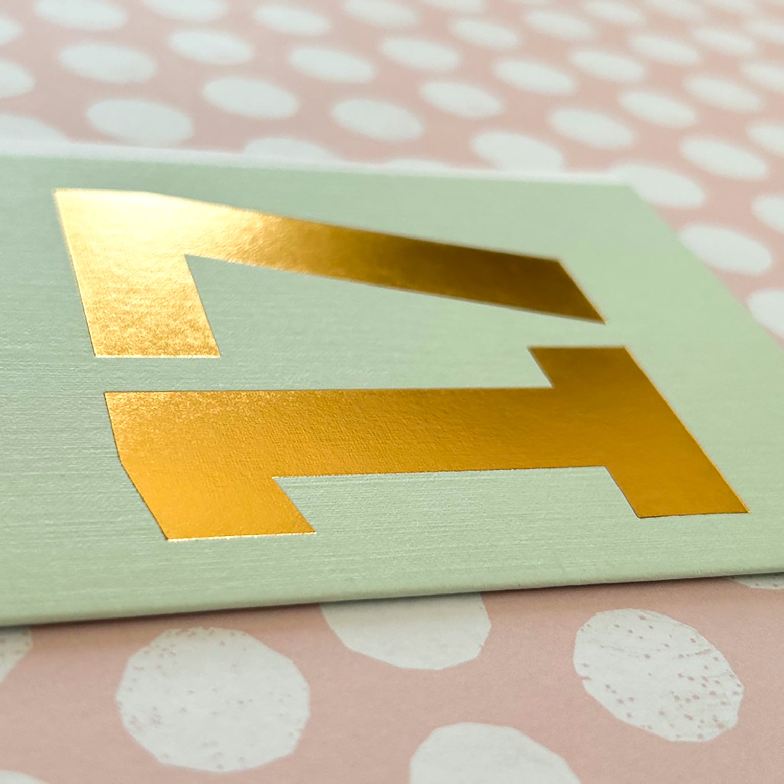 TGD20 mini gold foiled number seventeen card