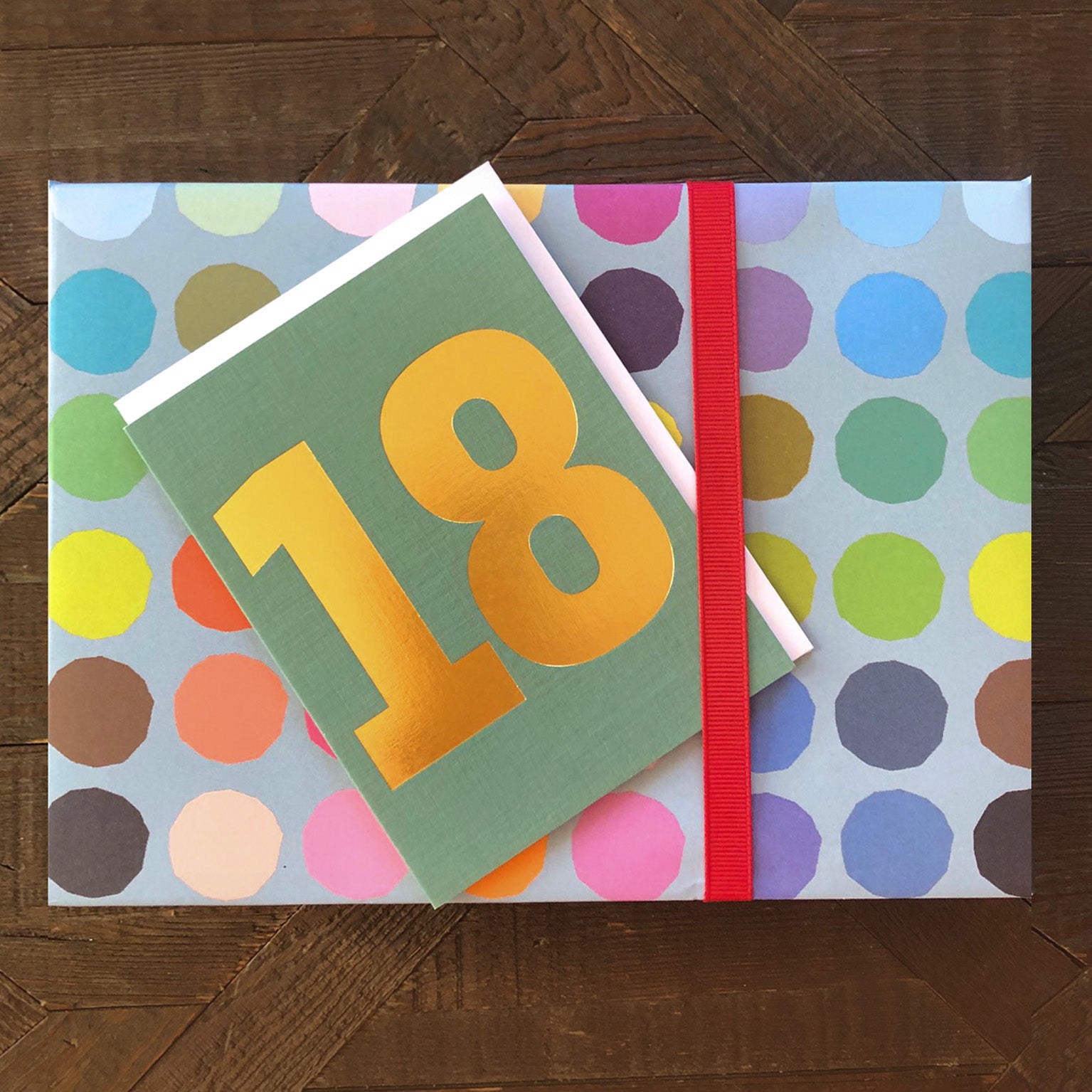TGD21 mini gold foiled number eighteen card