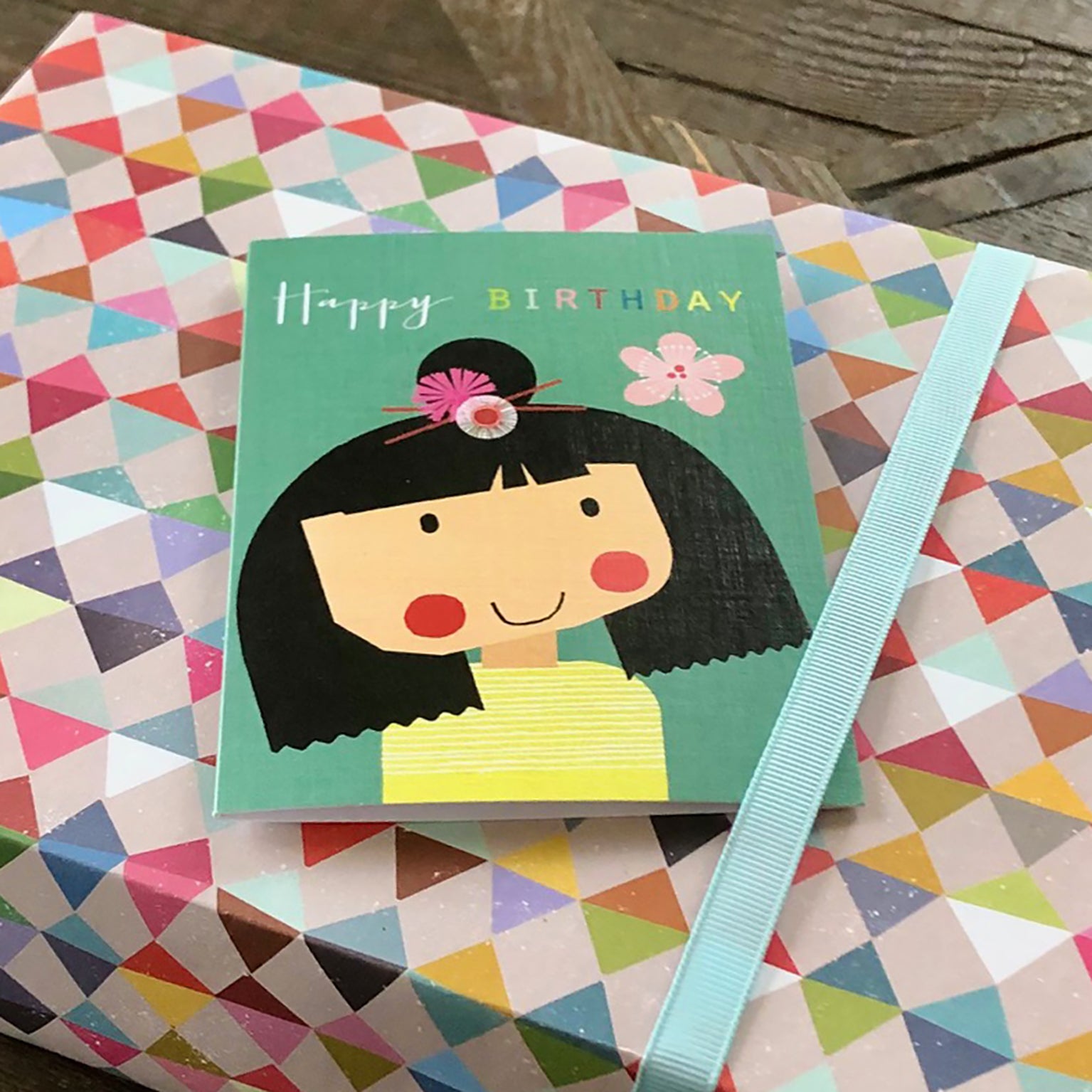 TMC15 mini flower girl birthday card