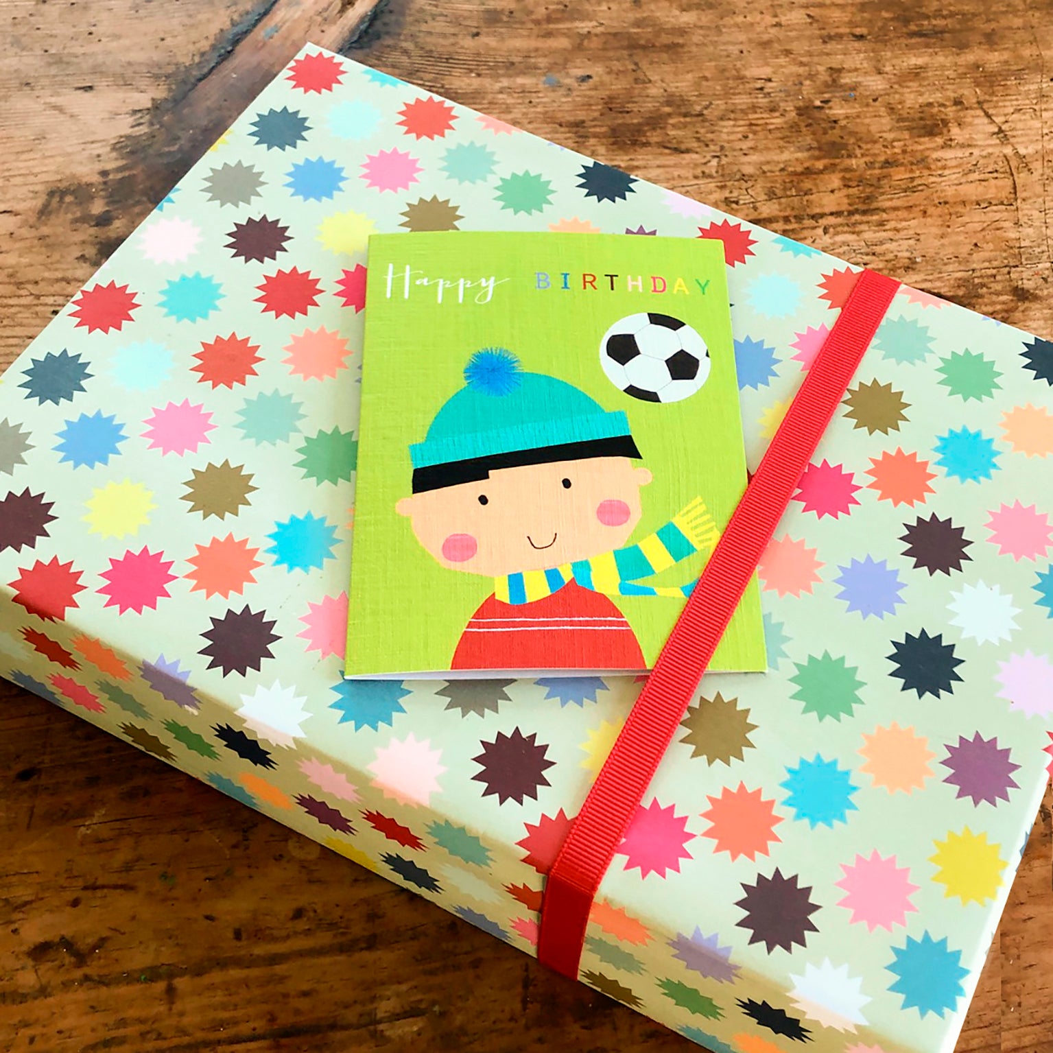 TMC16 mini football birthday card