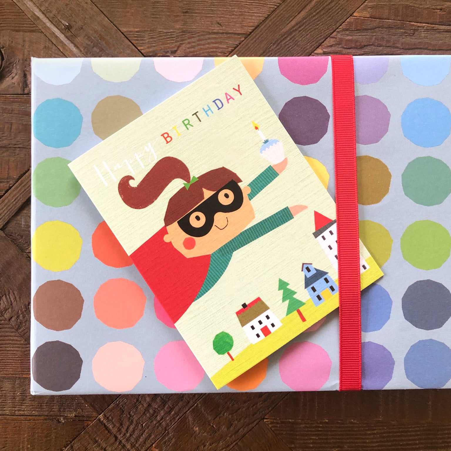 TMC24 mini superhero hero girly birthday card