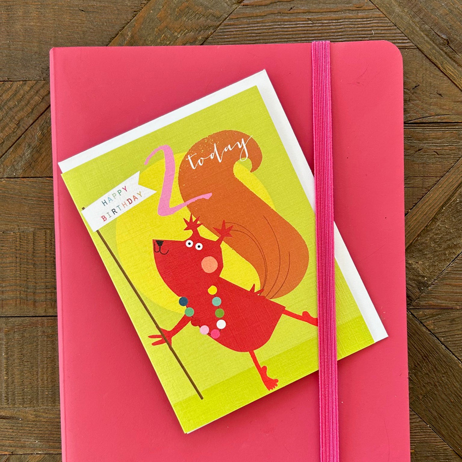TNA07 mini squirrel 2nd birthday card