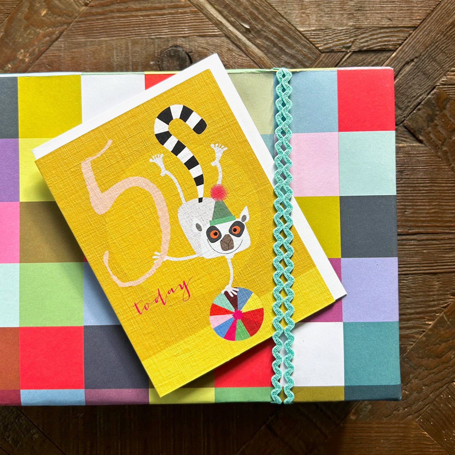 TNA10 mini lemur 5th birthday card