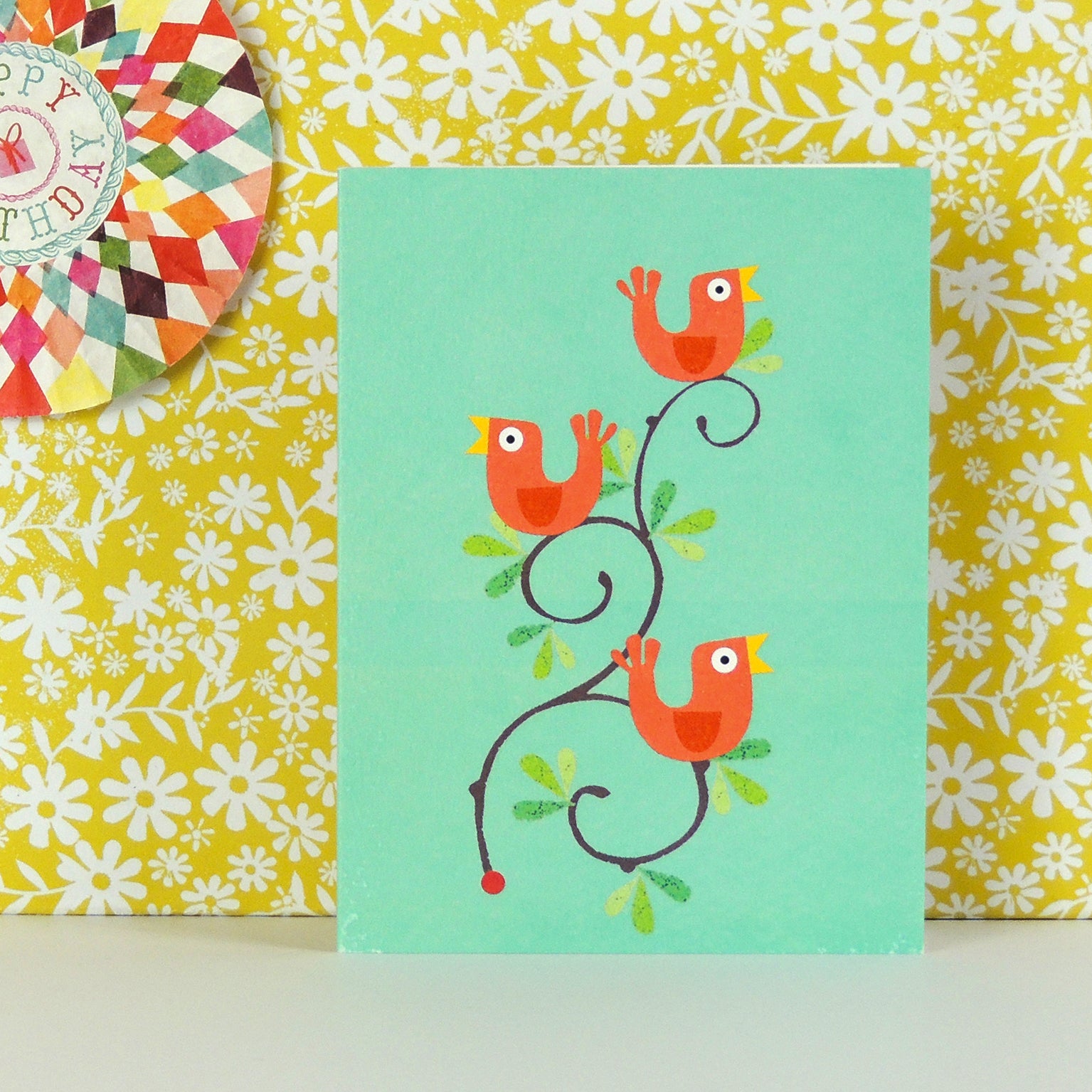 TW01 mini singing birds card