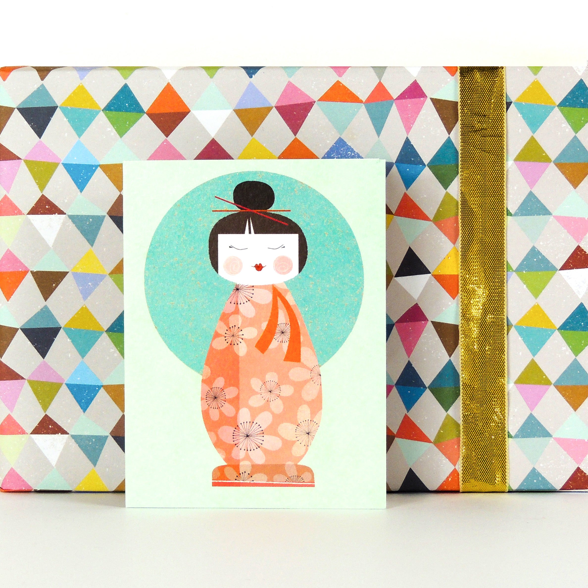 TW06 mini kokeshi doll card