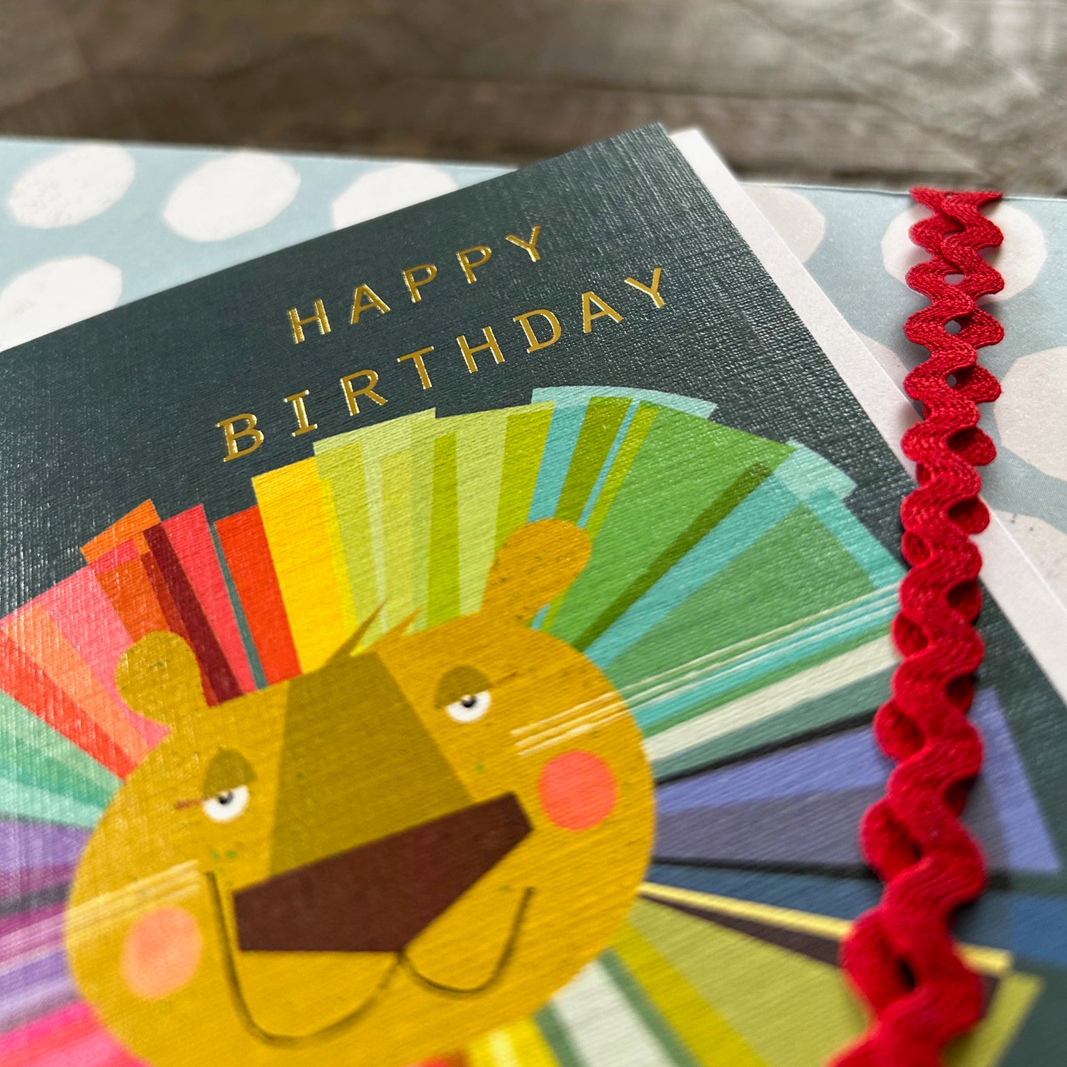TW202 mini lion birthday card