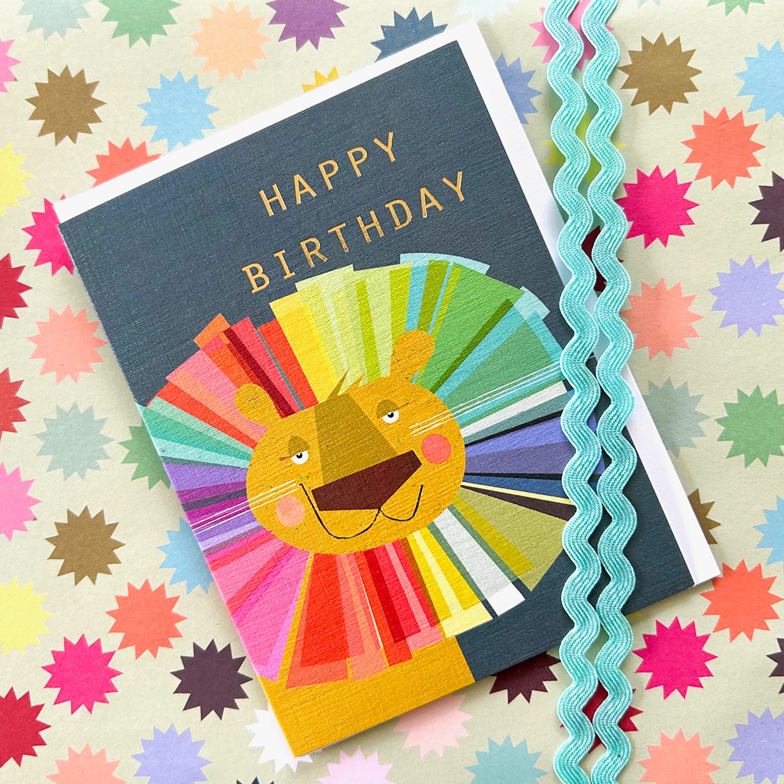 TW202 mini lion birthday card