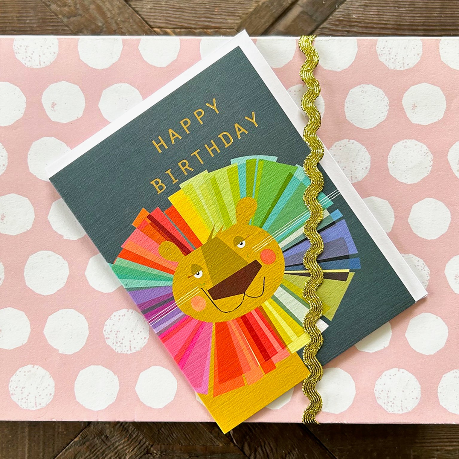 TW202 mini lion birthday card