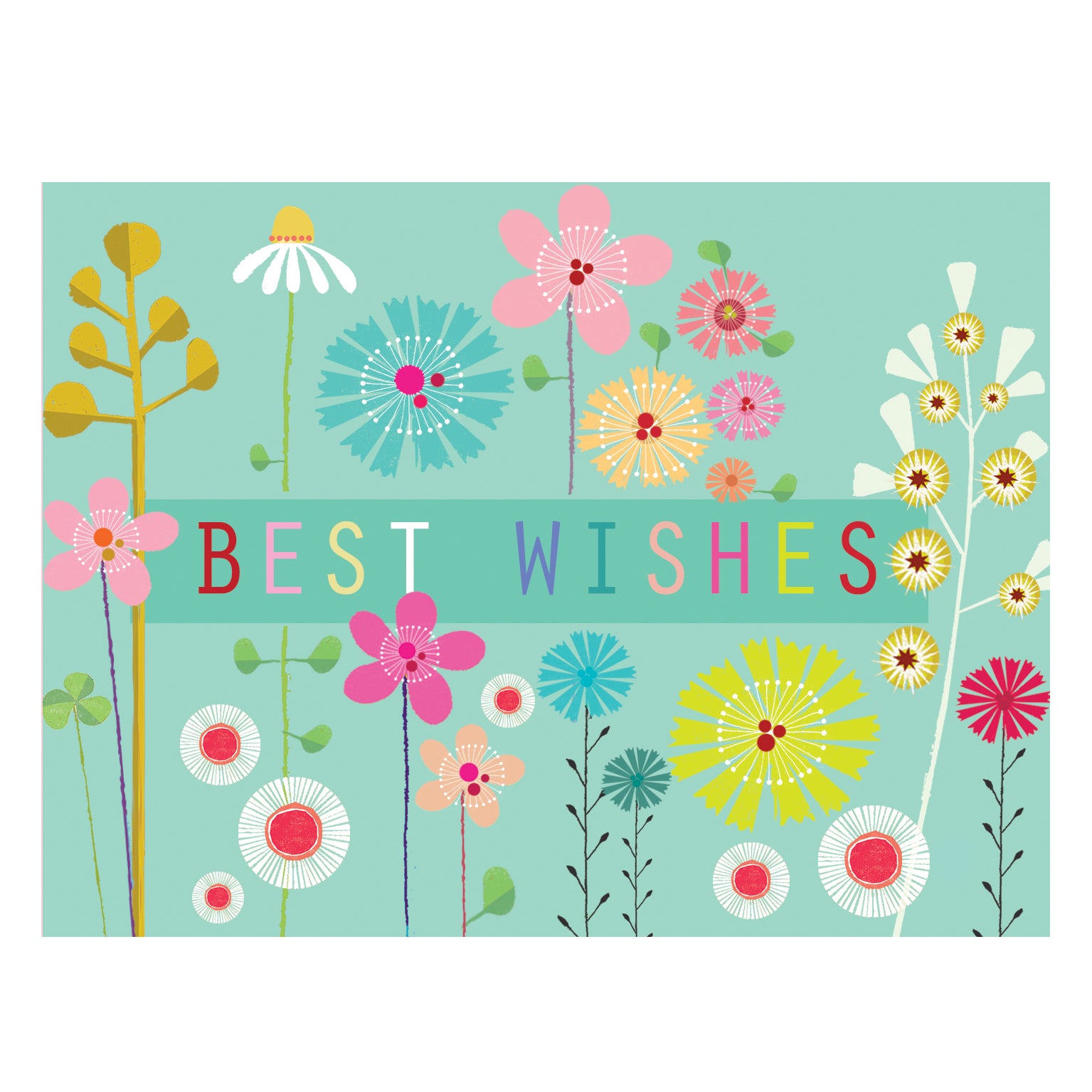 TW505 mini floral best wishes card