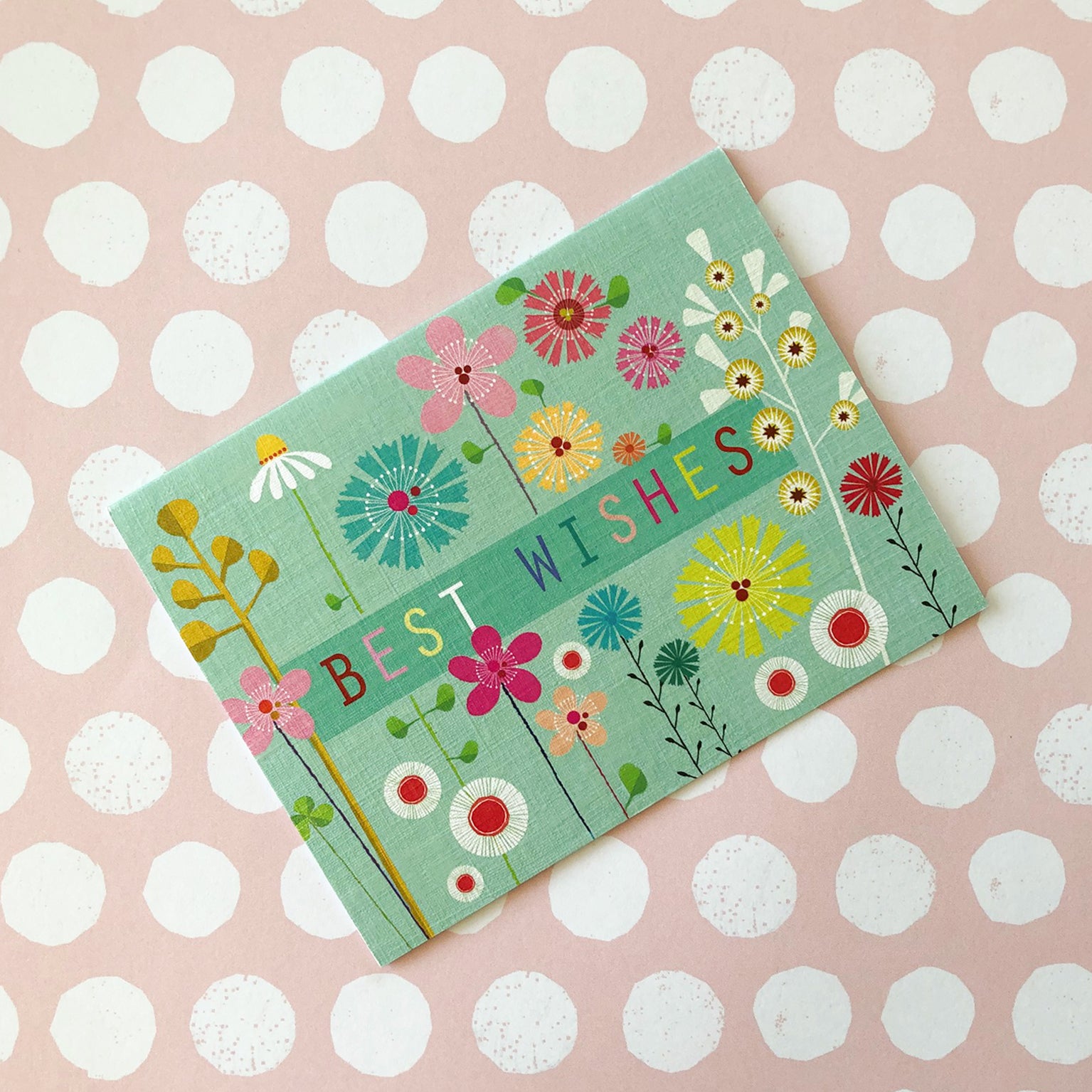 TW505 mini floral best wishes card