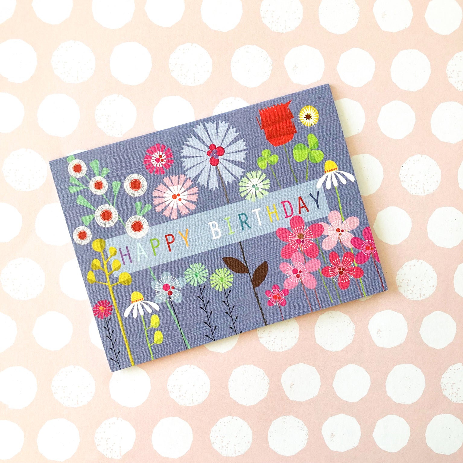 TW515 mini floral happy birthday card