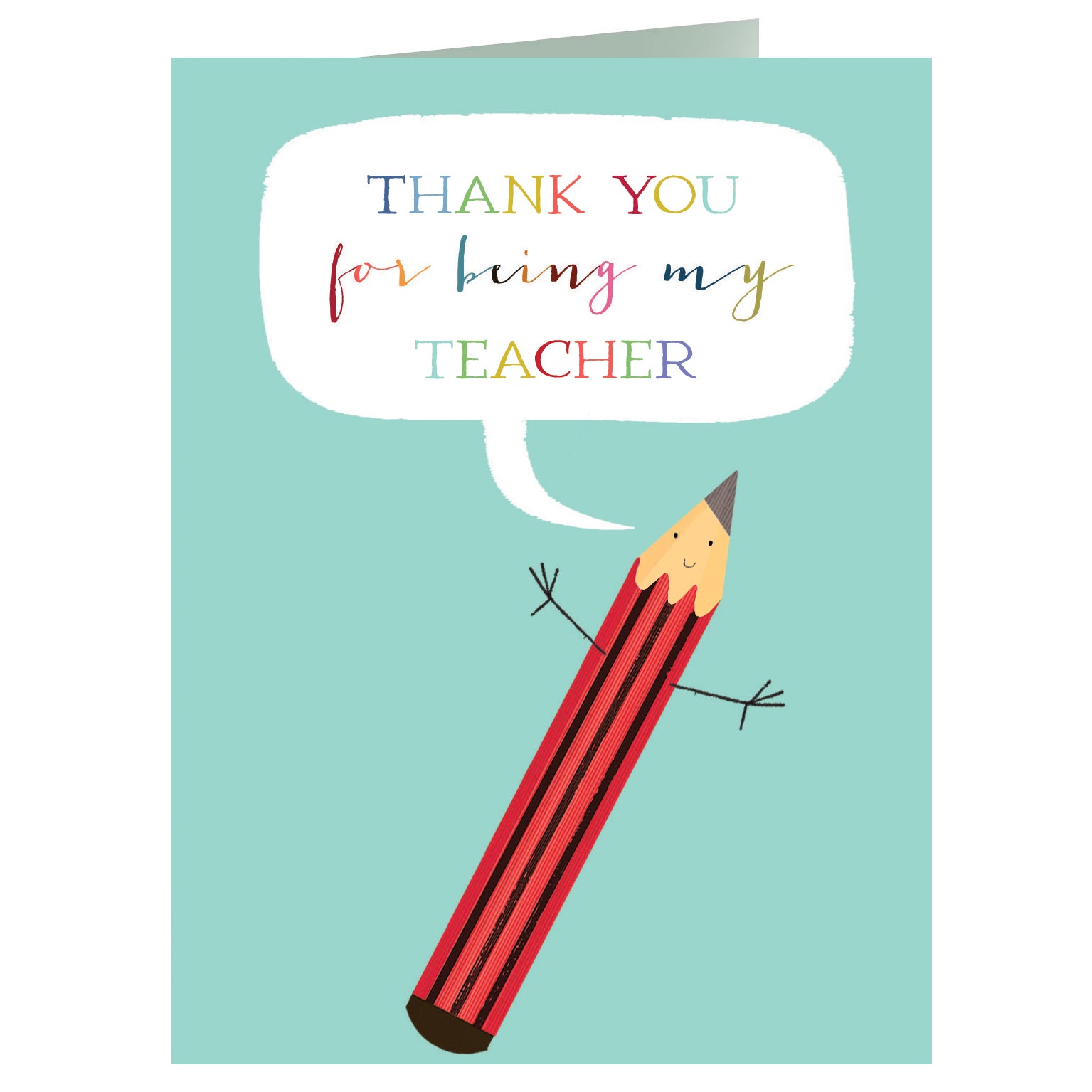 TW652 mini thank you teacher pencil card