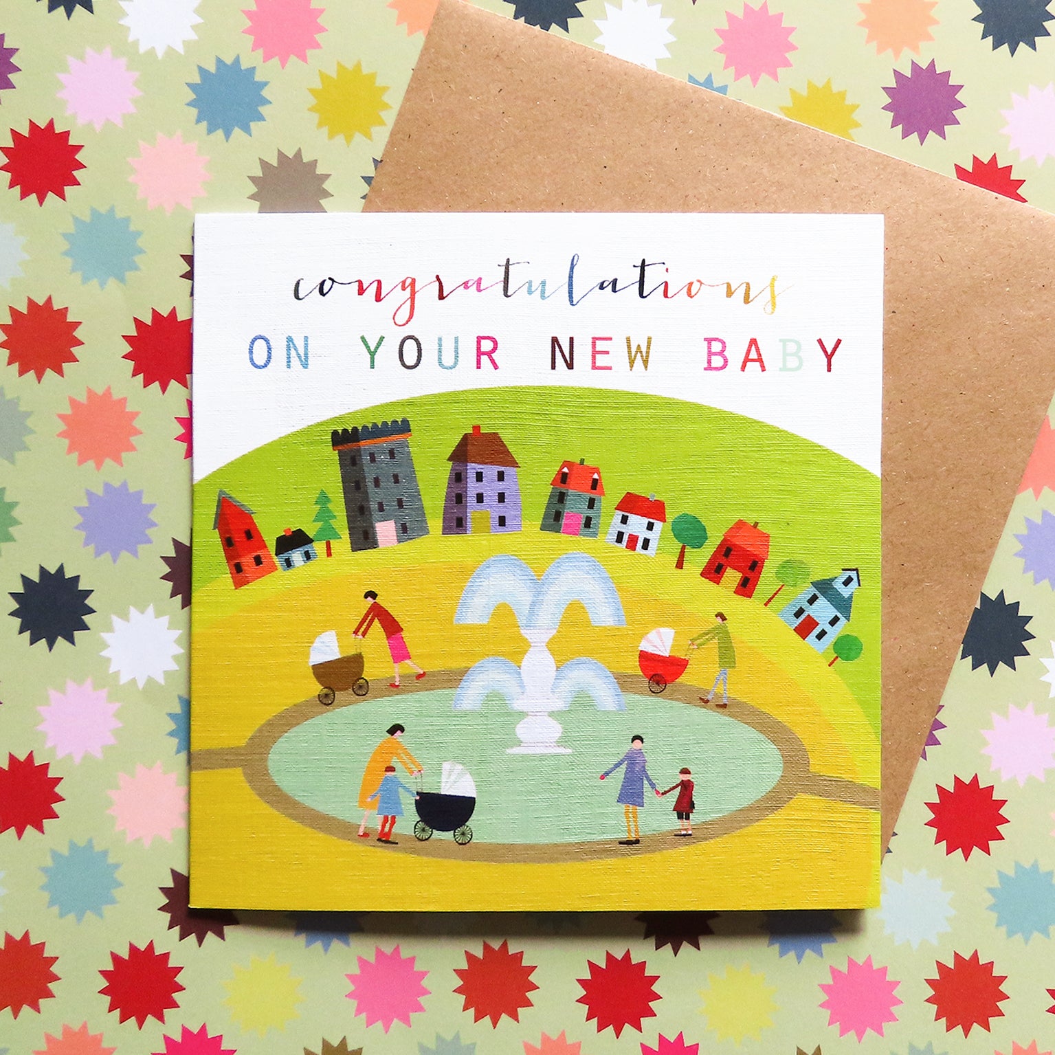 WO27 new baby congratulations card