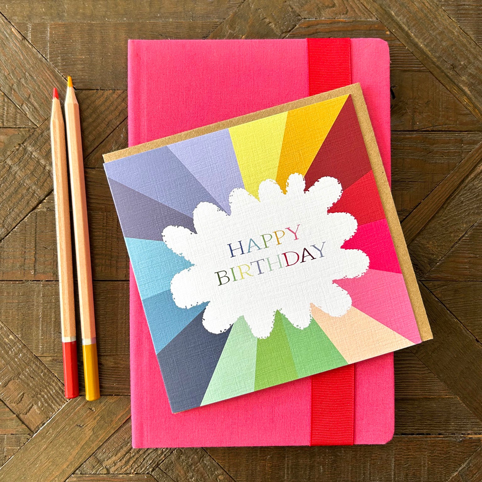 WO87 colourful happy birthday card