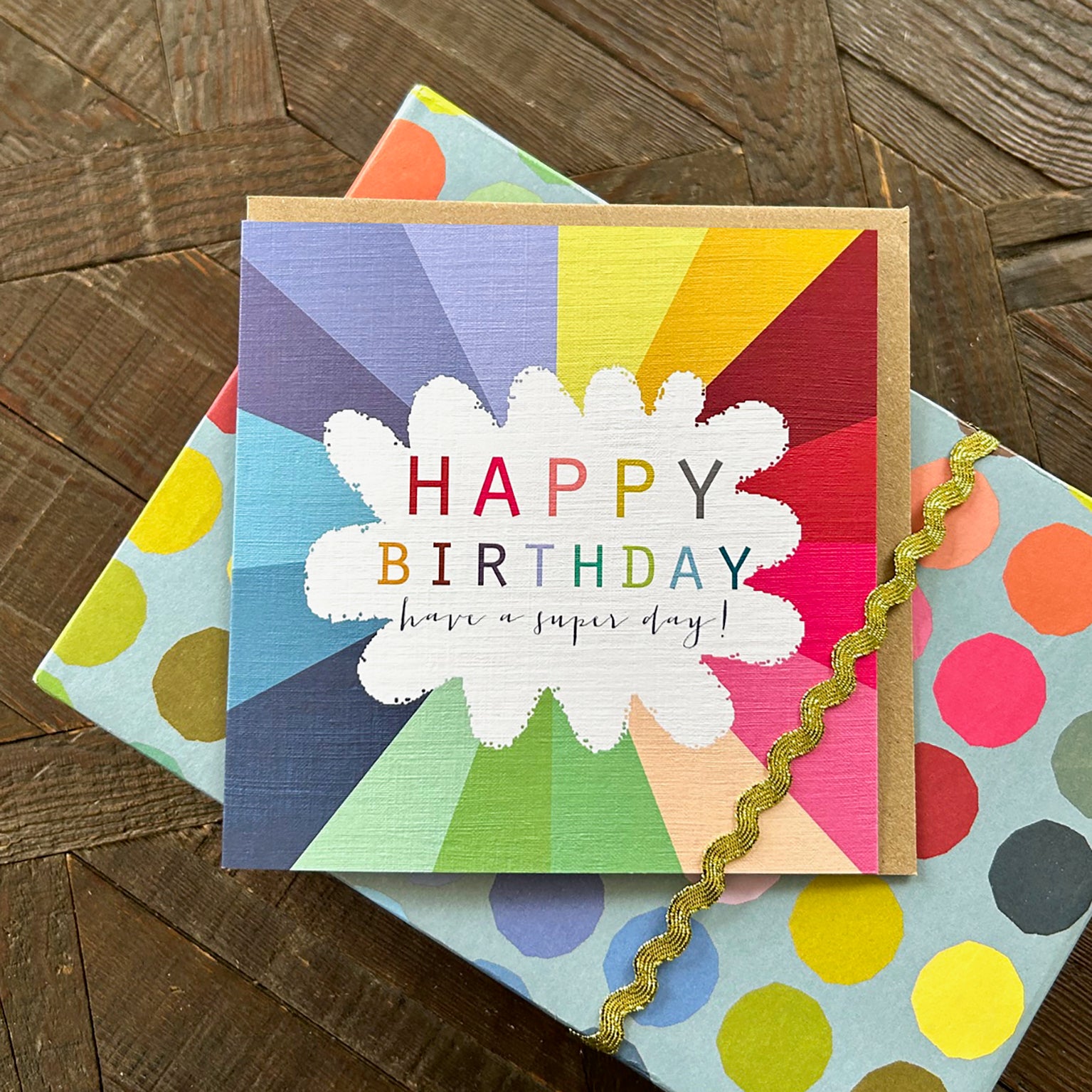 WO87 colourful happy birthday card