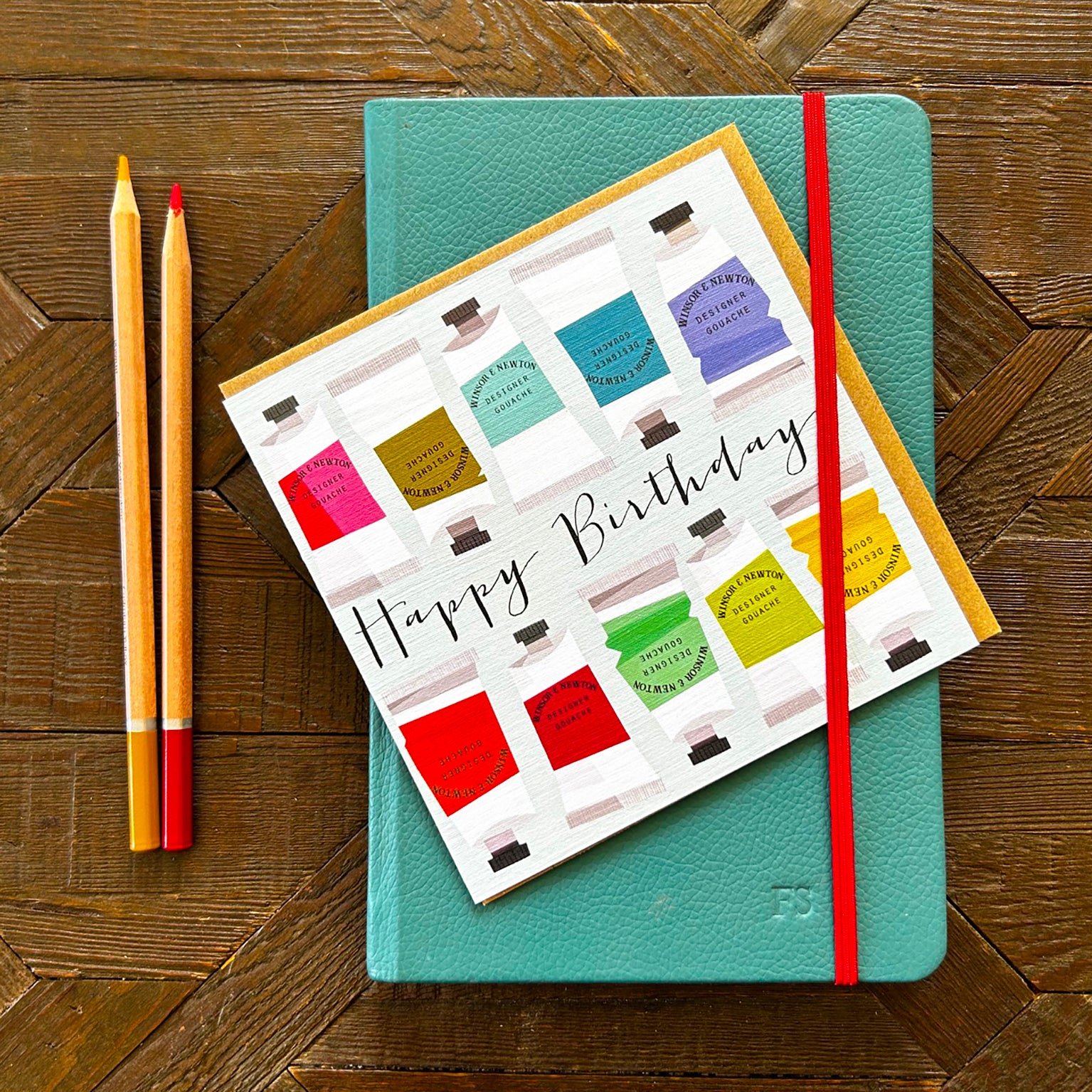 WO91 paint tubes birthday card