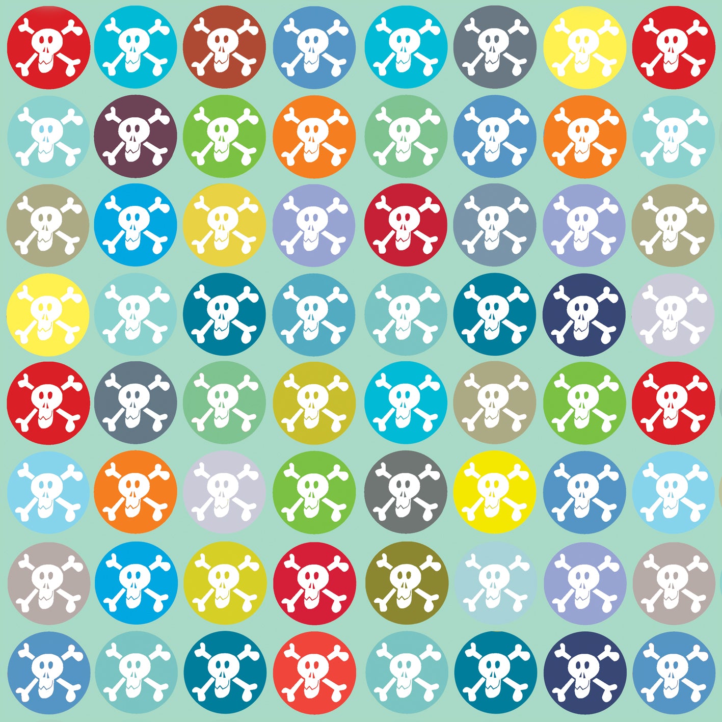 WP04 skulls wrapping paper